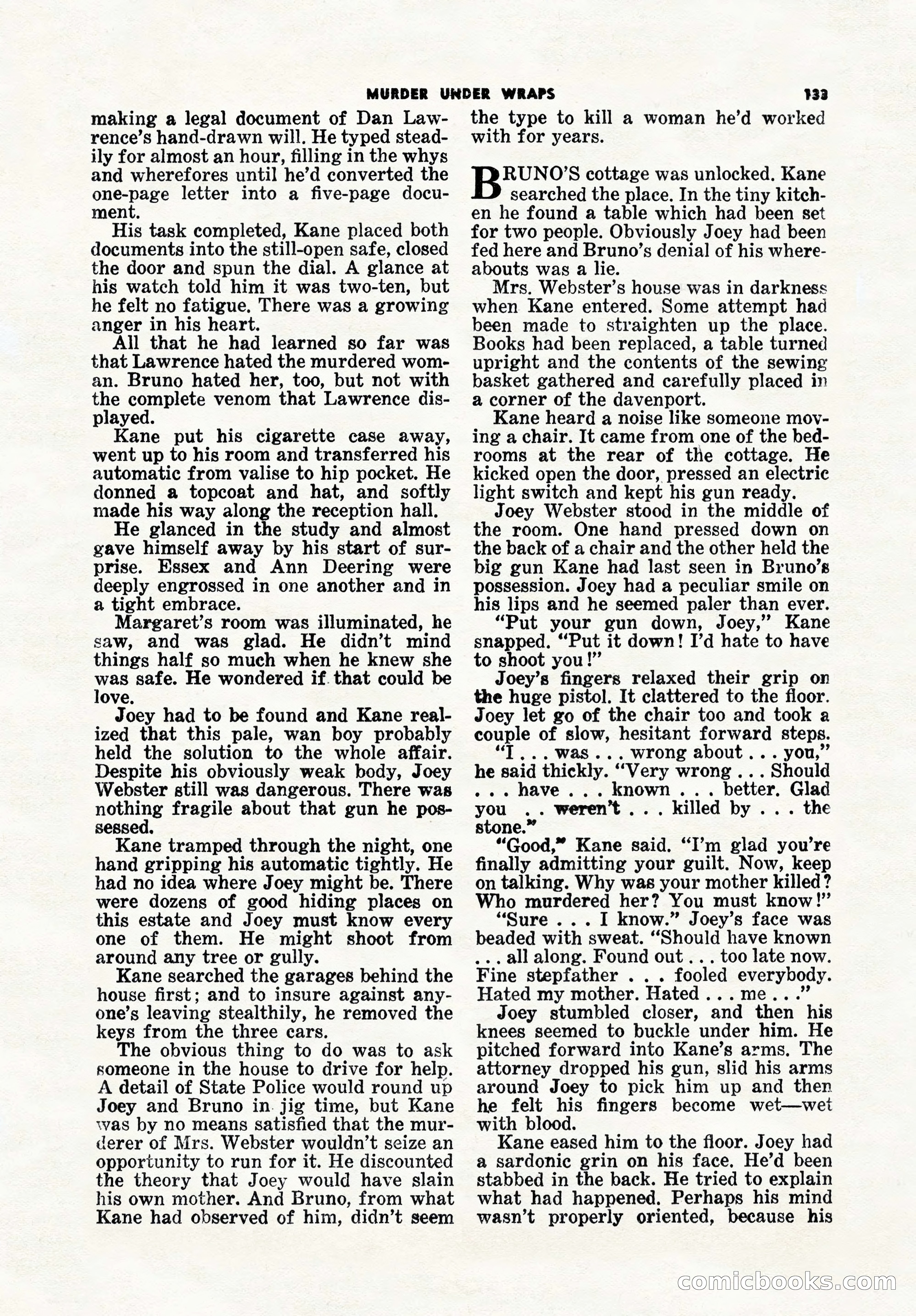 5 Detective Novels Magazine, Winter 1950 — page 133 of 148