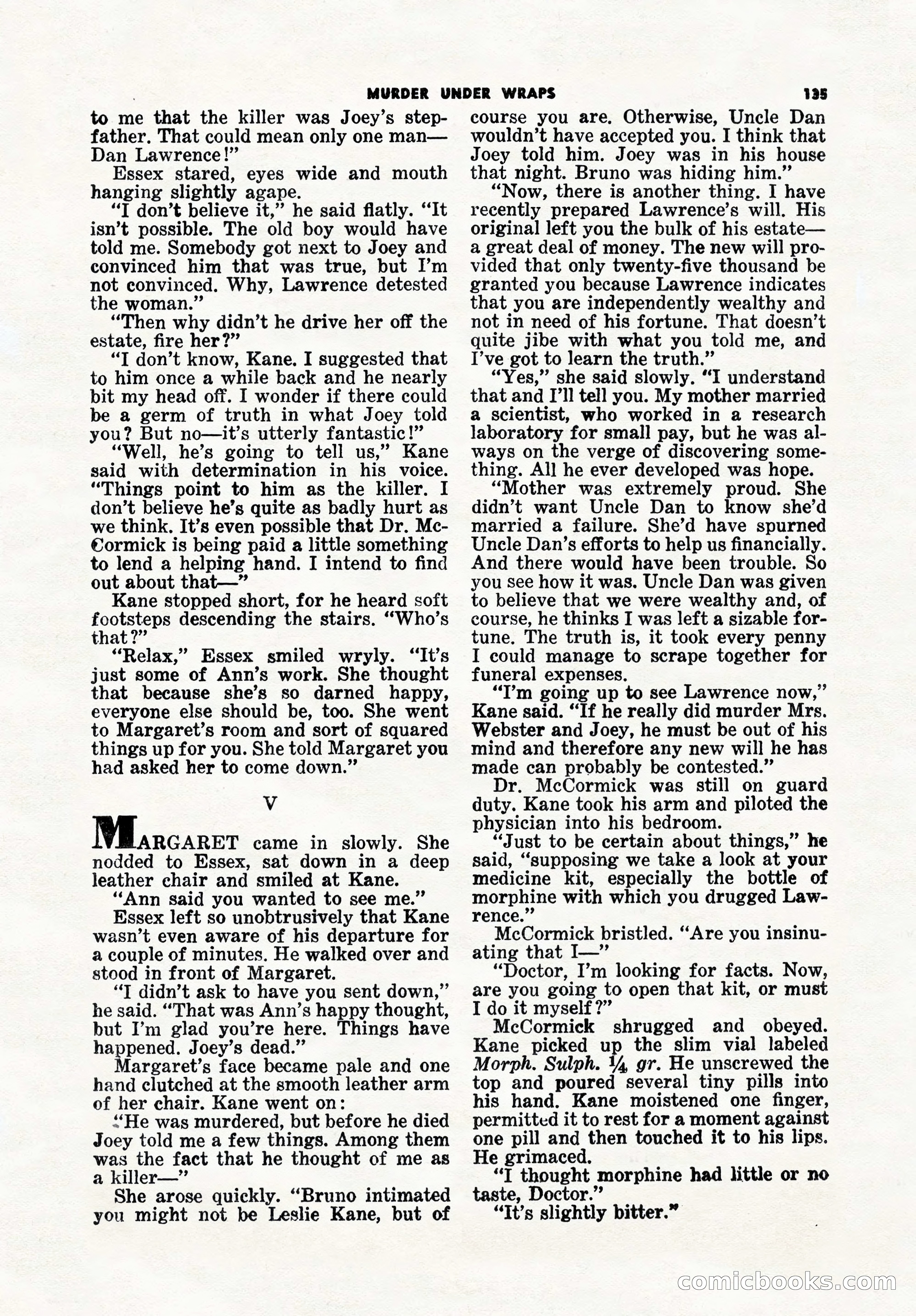5 Detective Novels Magazine, Winter 1950 — page 135 of 148