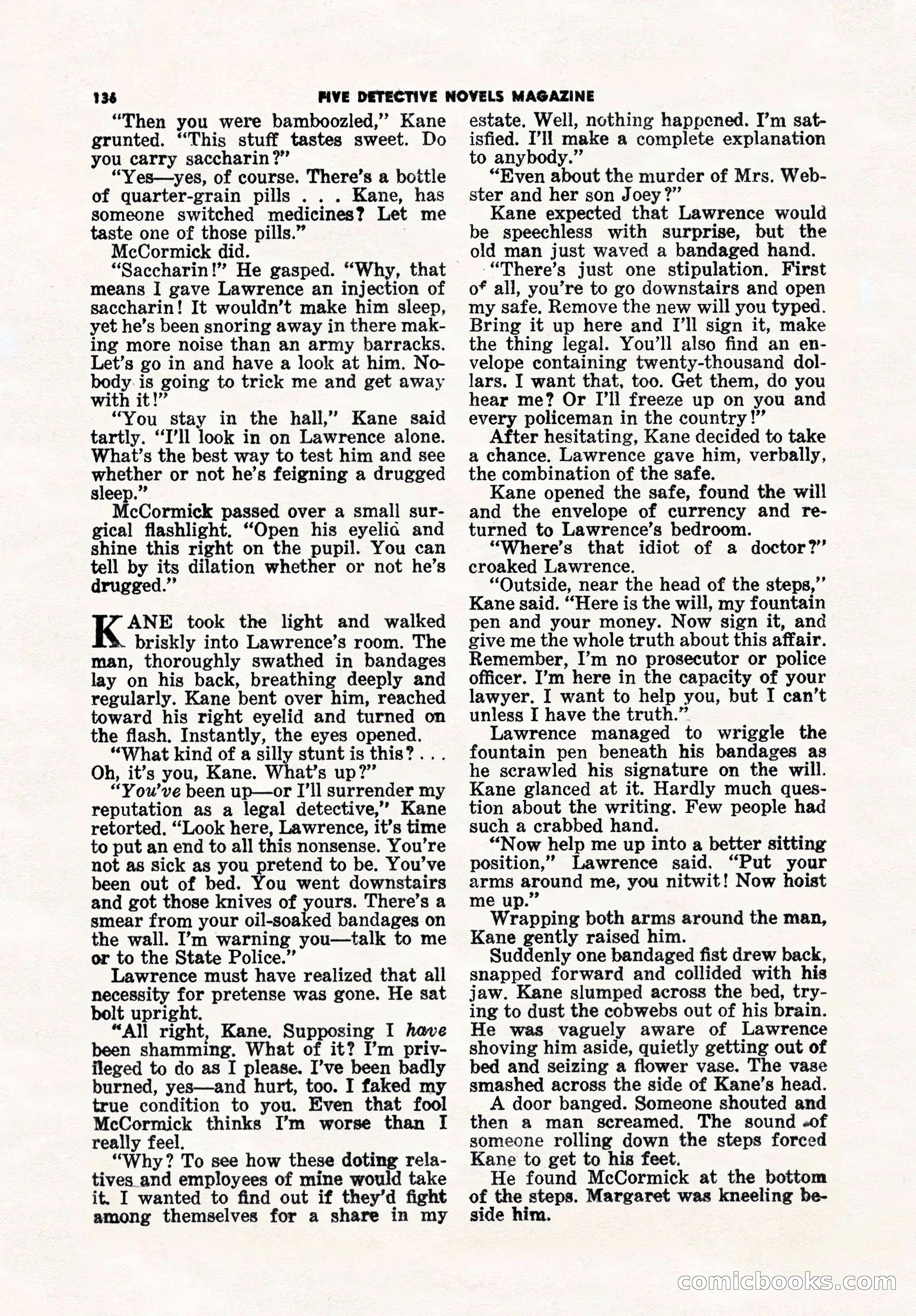 5 Detective Novels Magazine, Winter 1950 — page 136 of 148