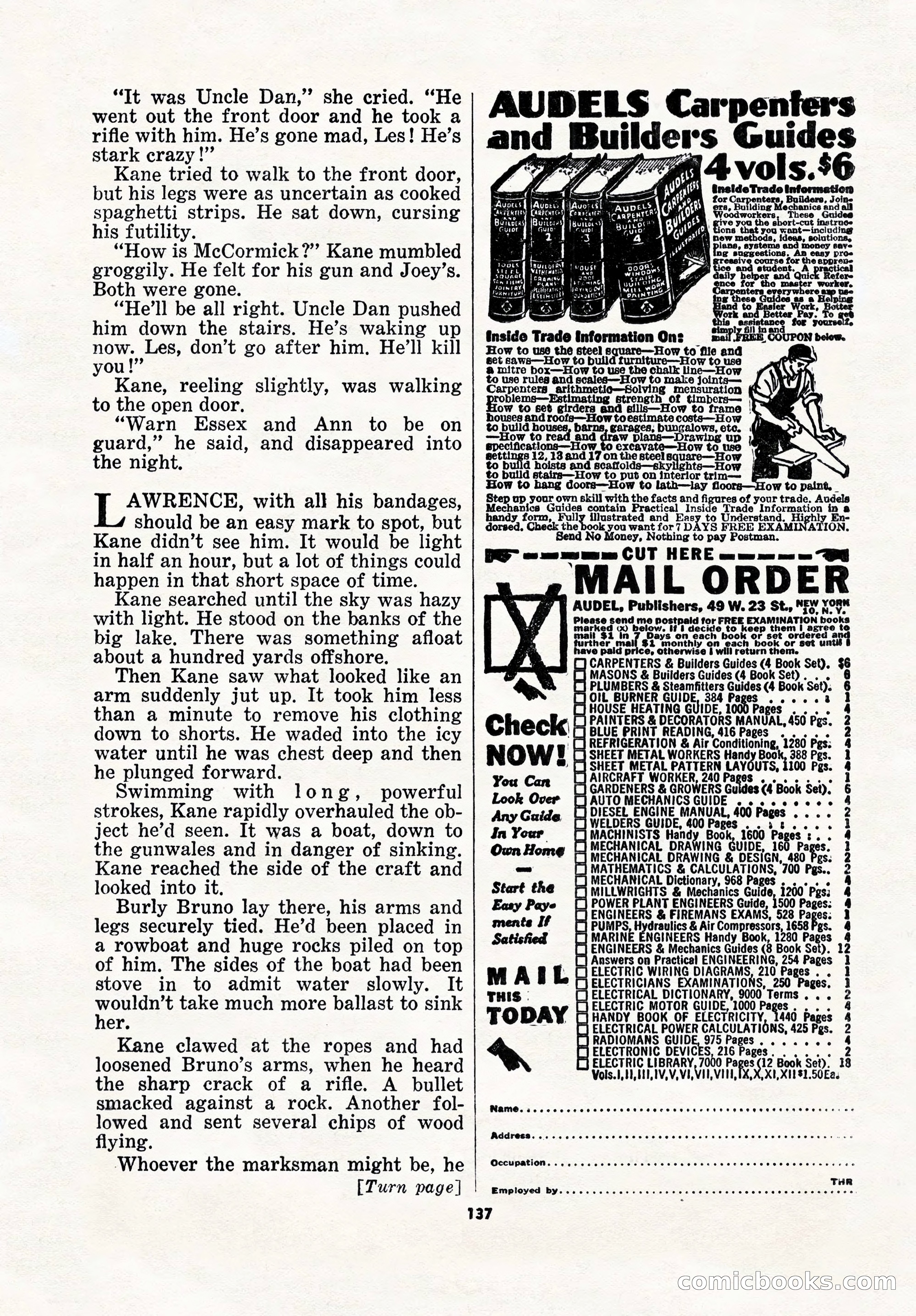 5 Detective Novels Magazine, Winter 1950 — page 137 of 148
