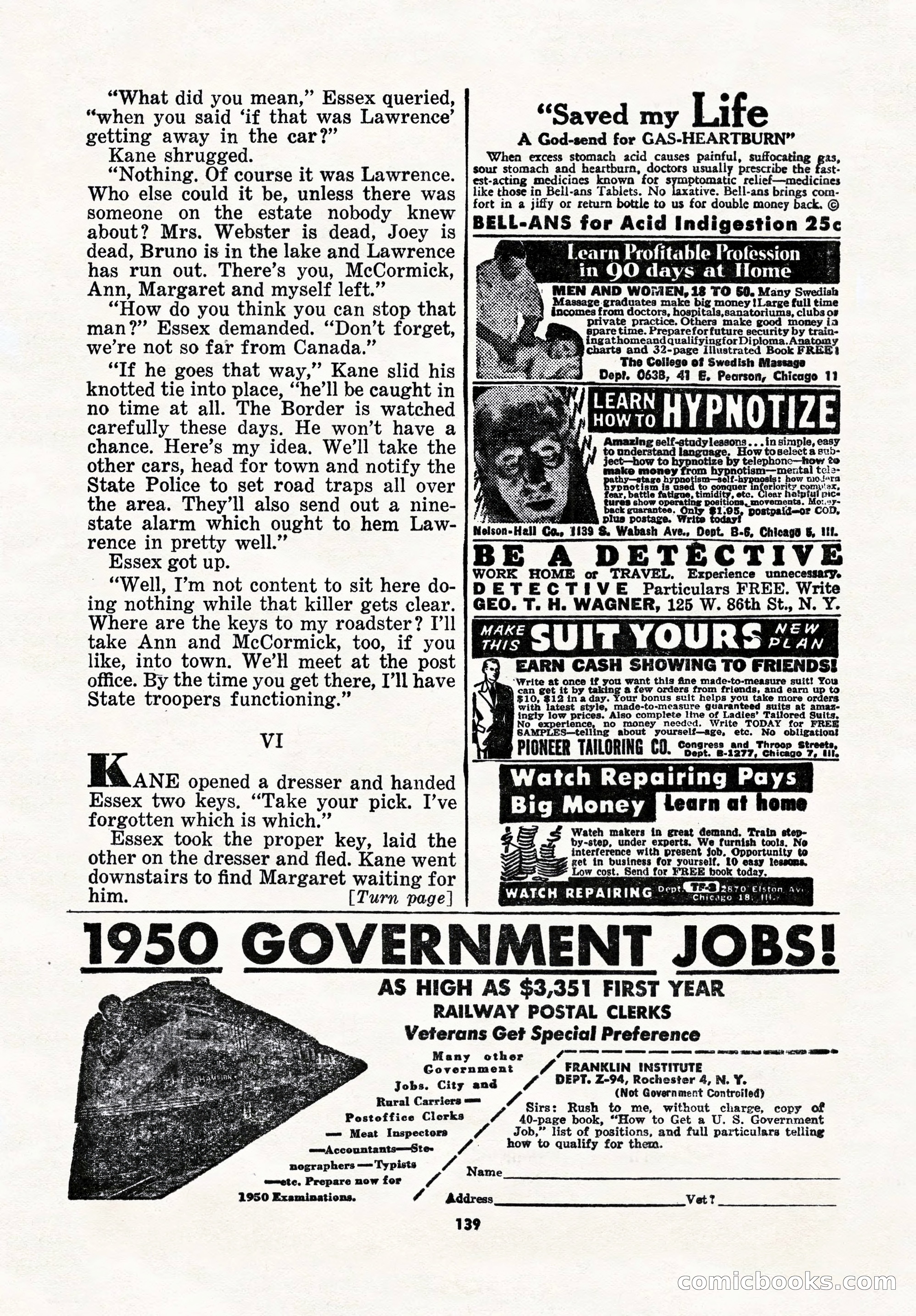 5 Detective Novels Magazine, Winter 1950 — page 139 of 148
