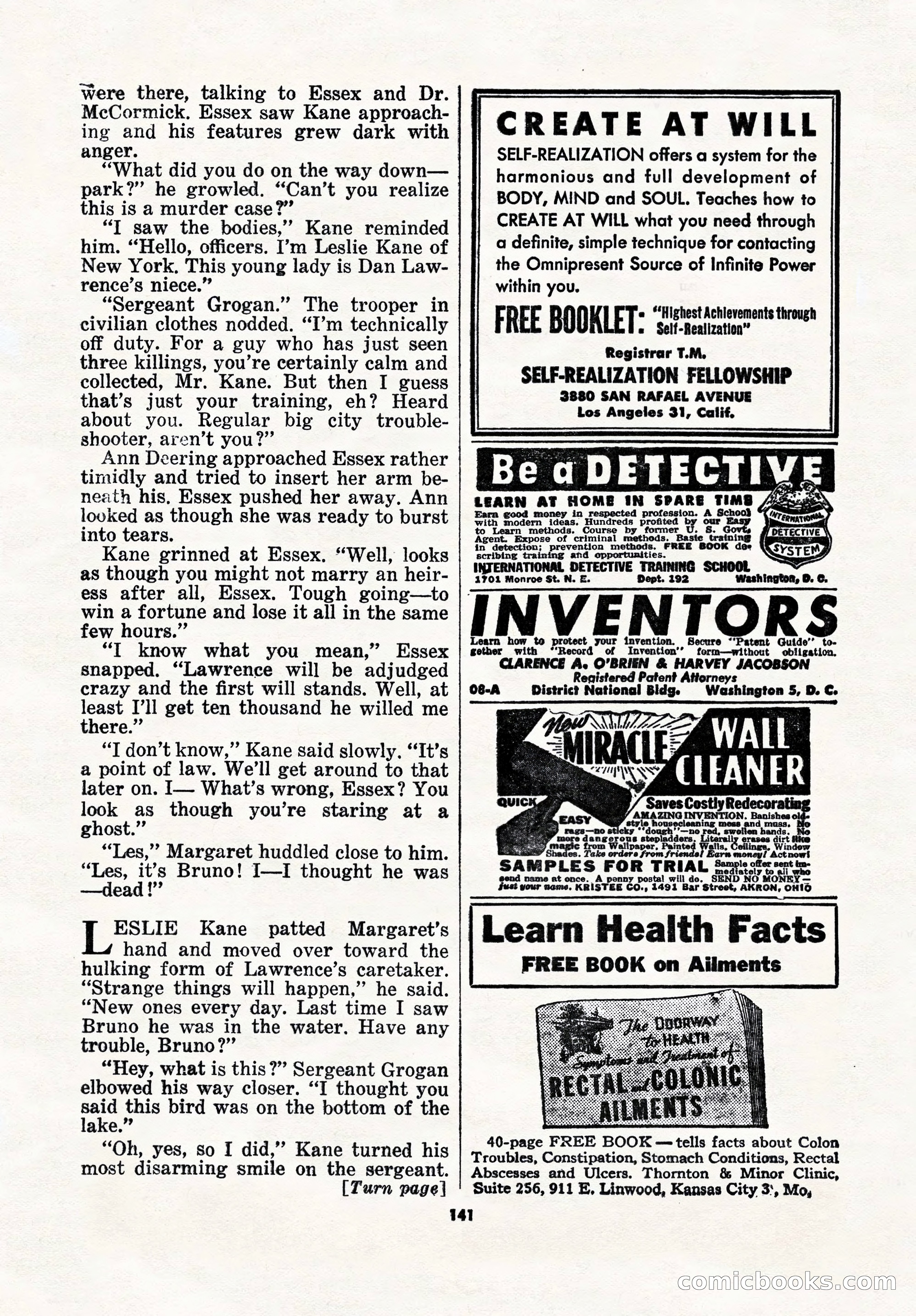 5 Detective Novels Magazine, Winter 1950 — page 141 of 148