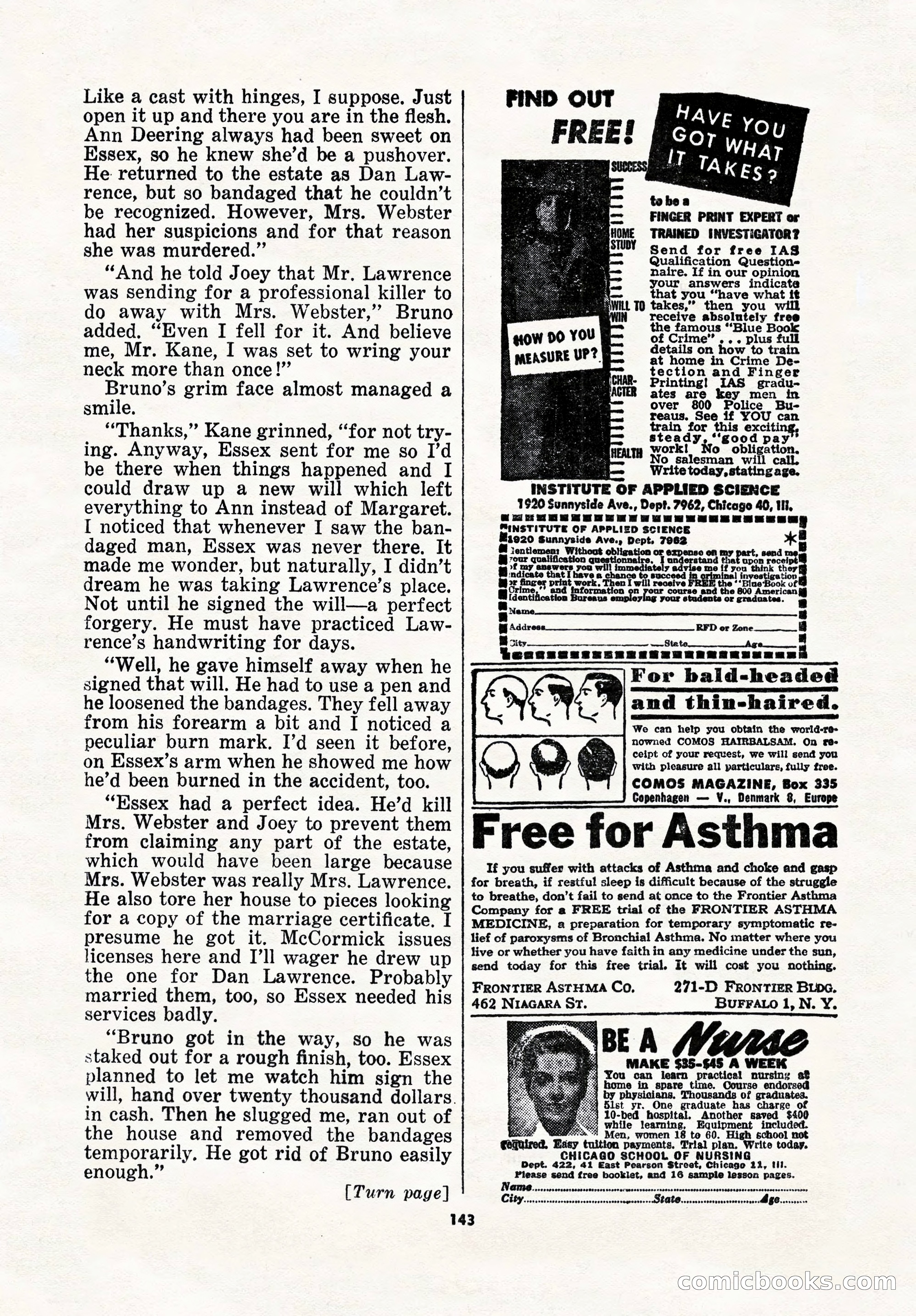 5 Detective Novels Magazine, Winter 1950 — page 143 of 148