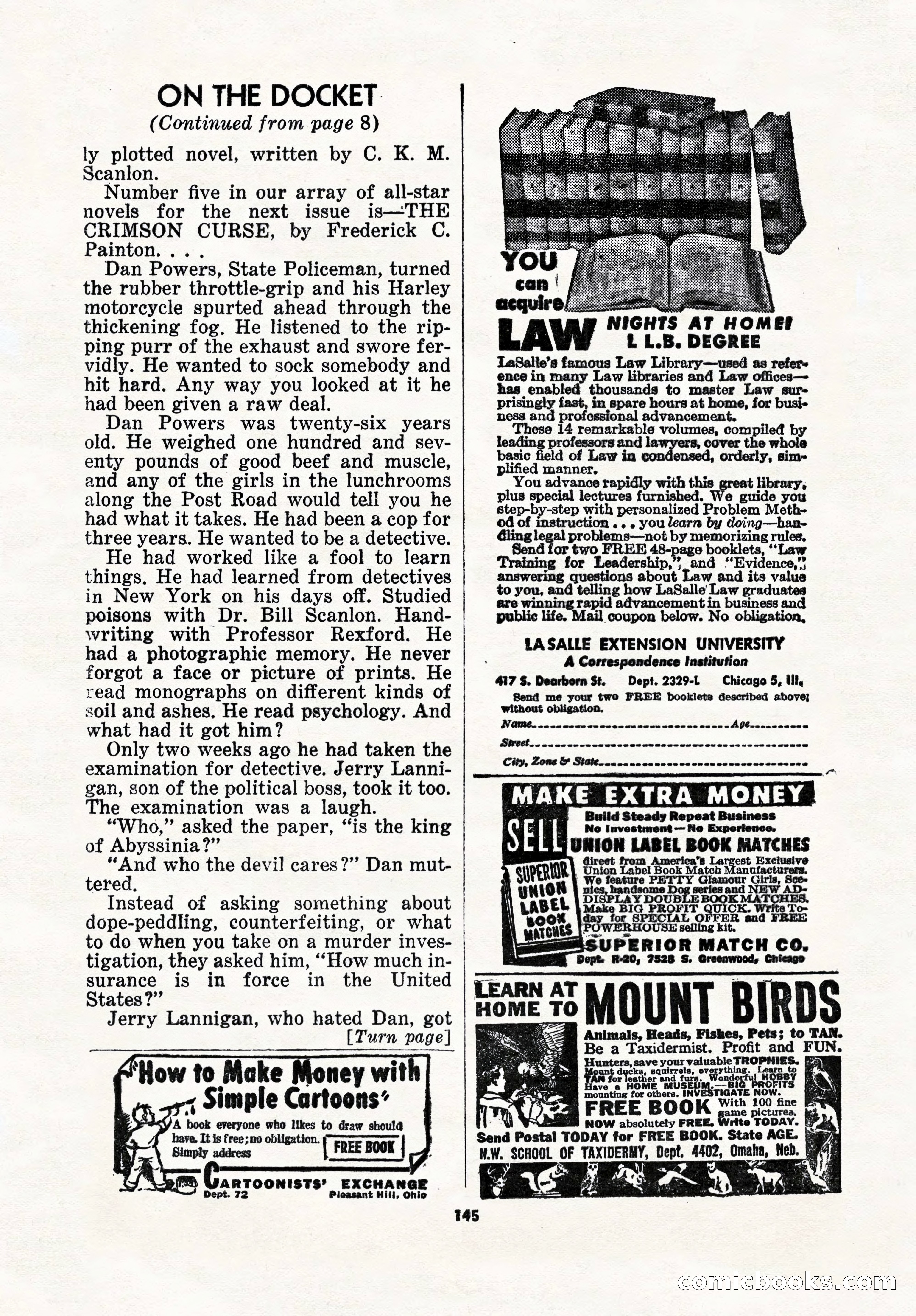 5 Detective Novels Magazine, Winter 1950 — page 145 of 148