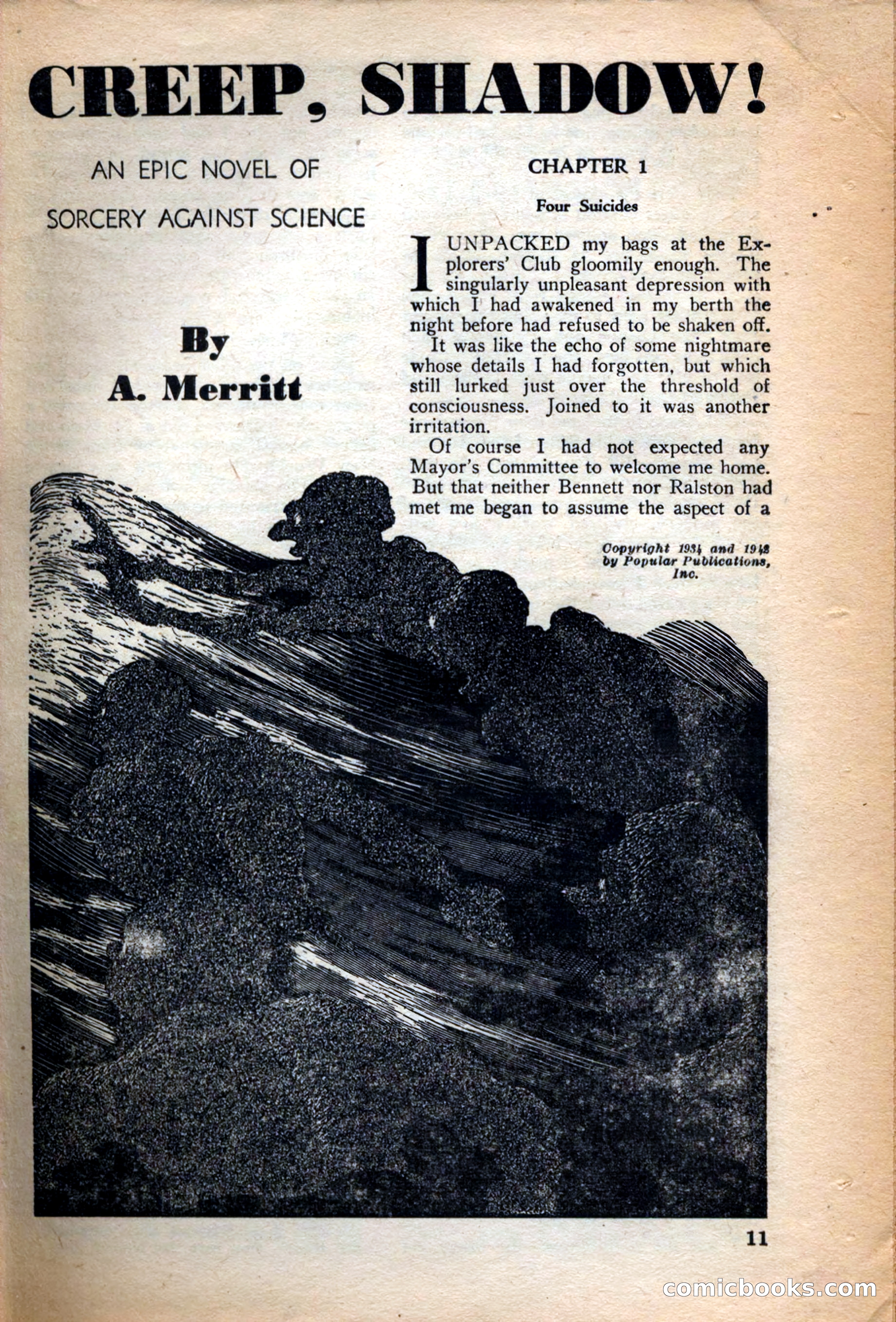 A. Merritt's Fantasy Magazine, December 1949 — page 11 of 133