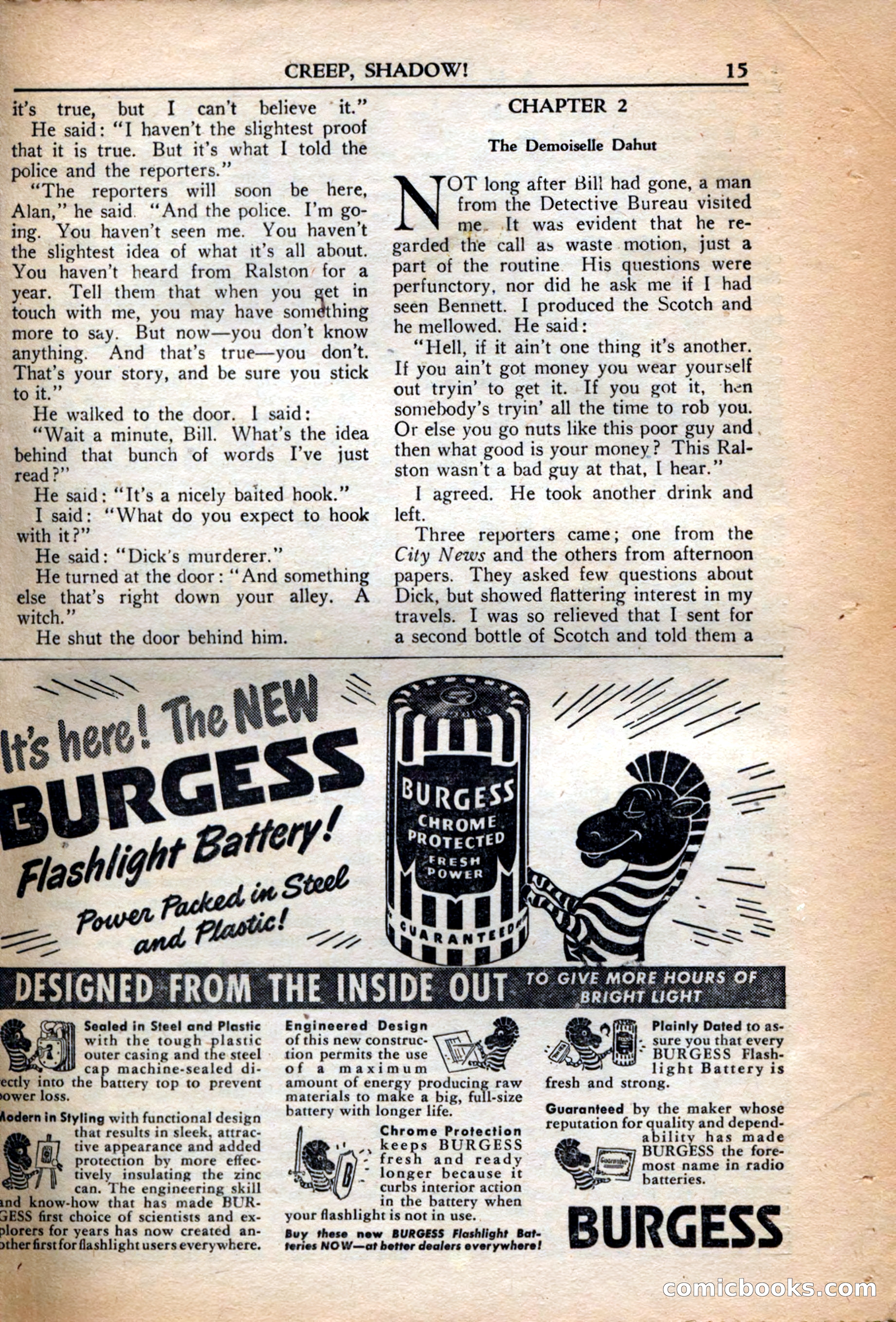 A. Merritt's Fantasy Magazine, December 1949 — page 15 of 133