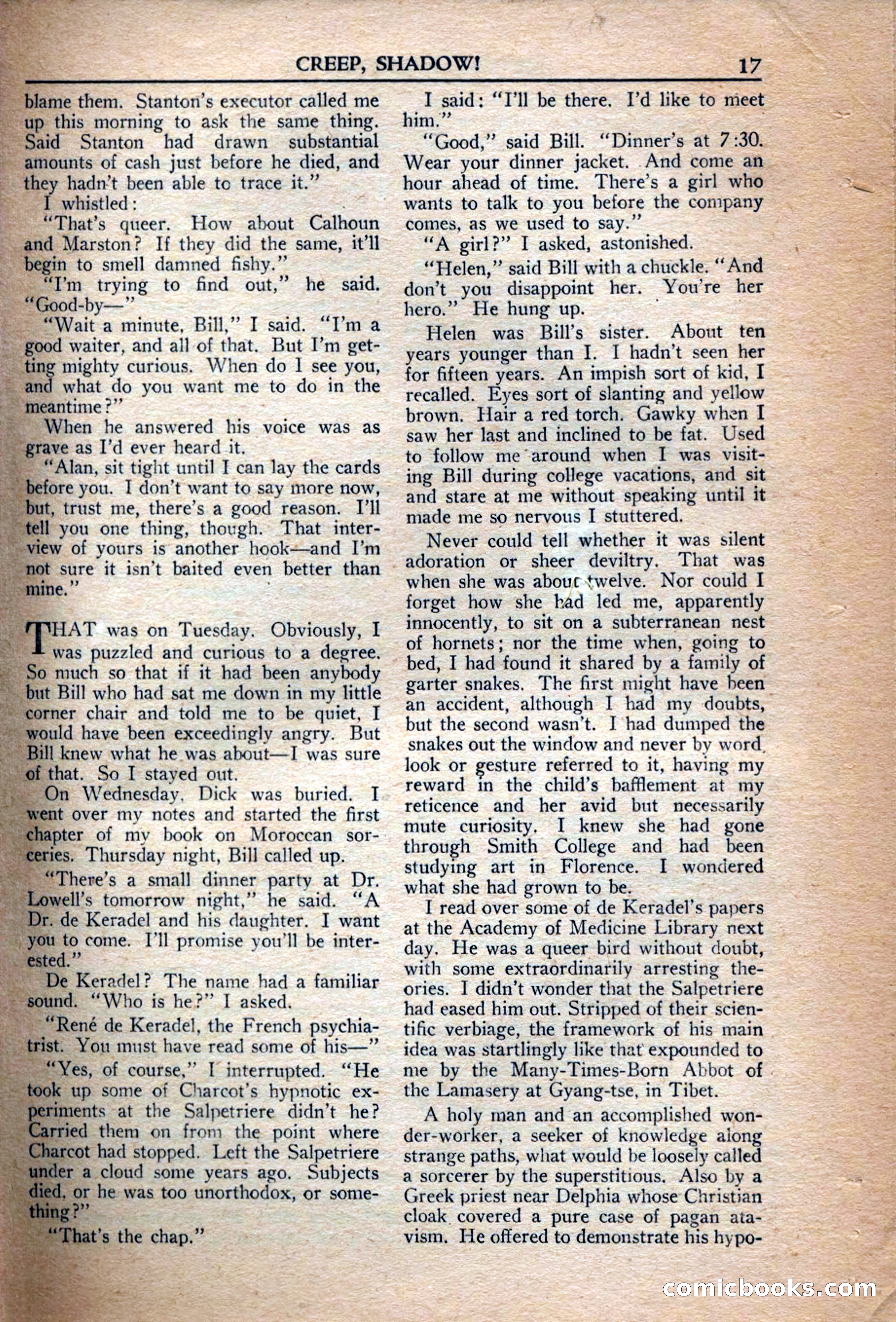 A. Merritt's Fantasy Magazine, December 1949 — page 17 of 133