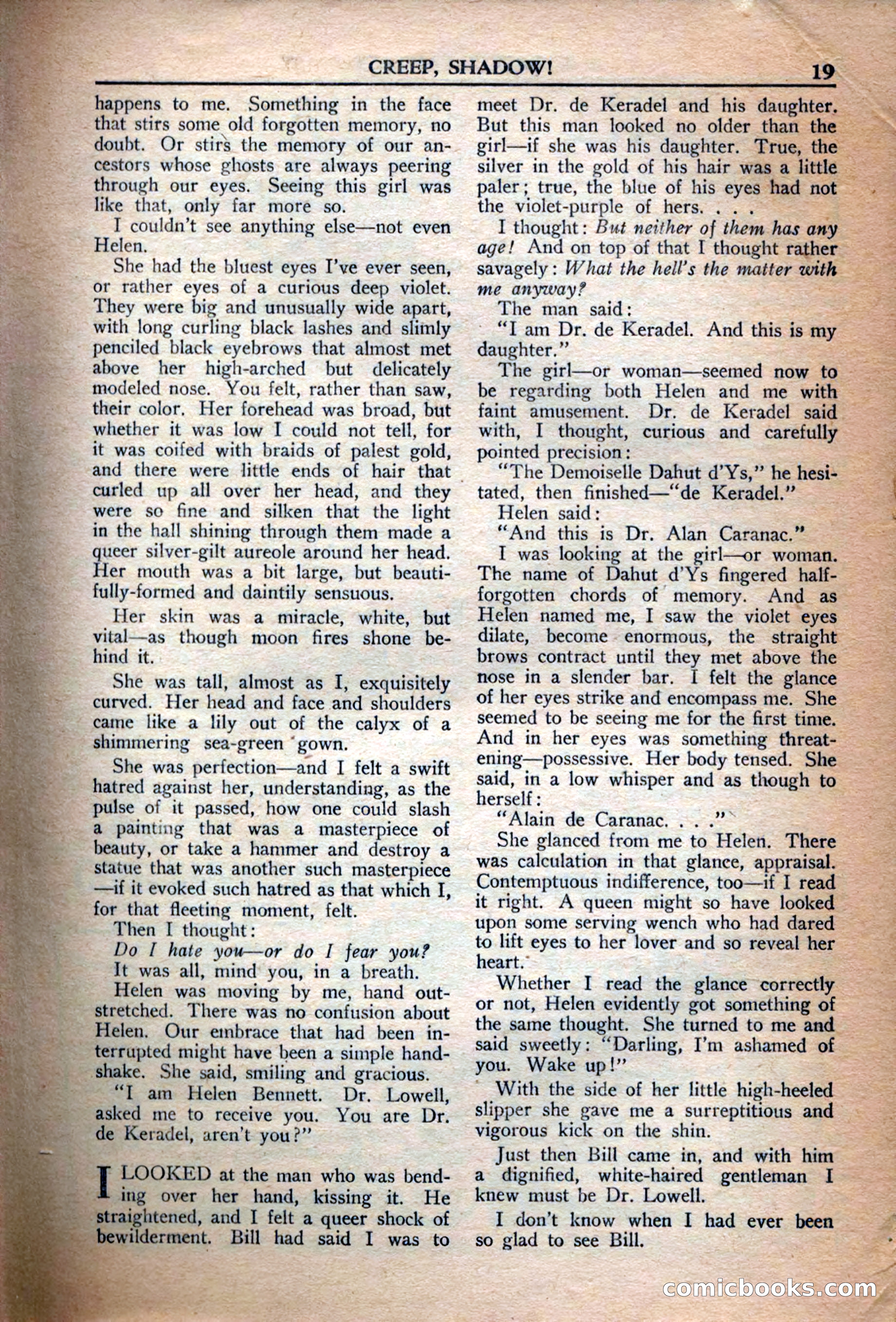 A. Merritt's Fantasy Magazine, December 1949 — page 19 of 133