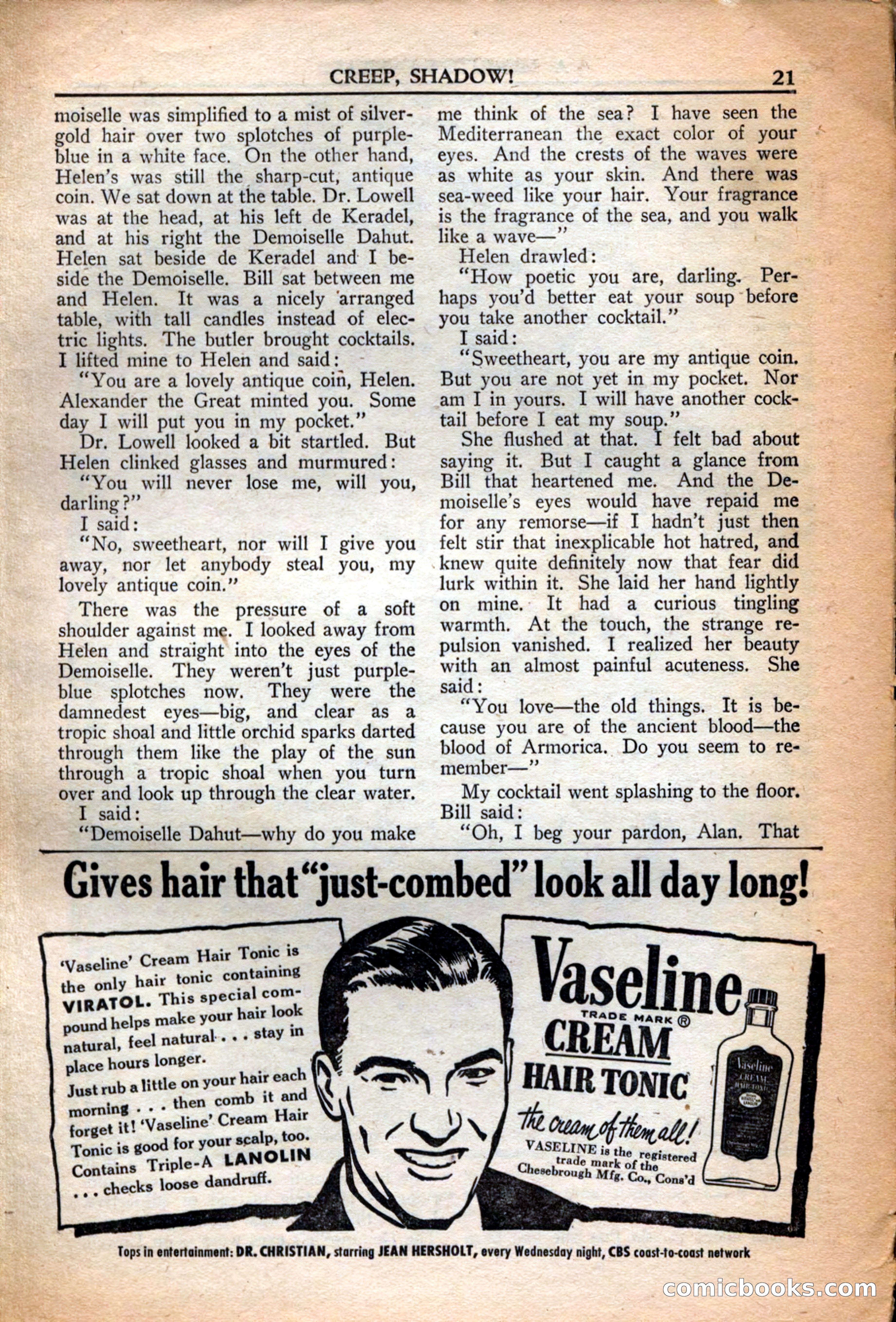 A. Merritt's Fantasy Magazine, December 1949 — page 21 of 133