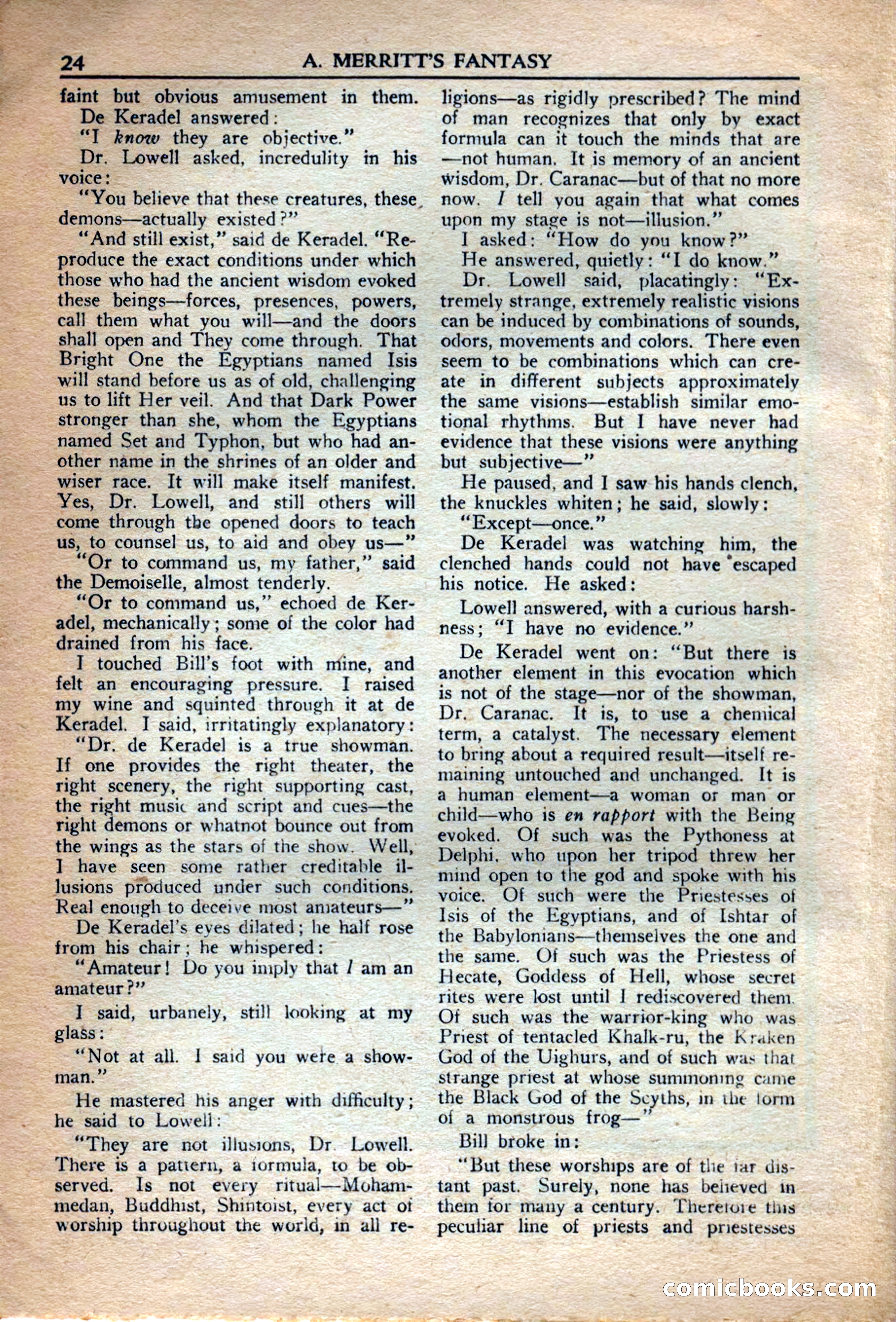 A. Merritt's Fantasy Magazine, December 1949 — page 24 of 133