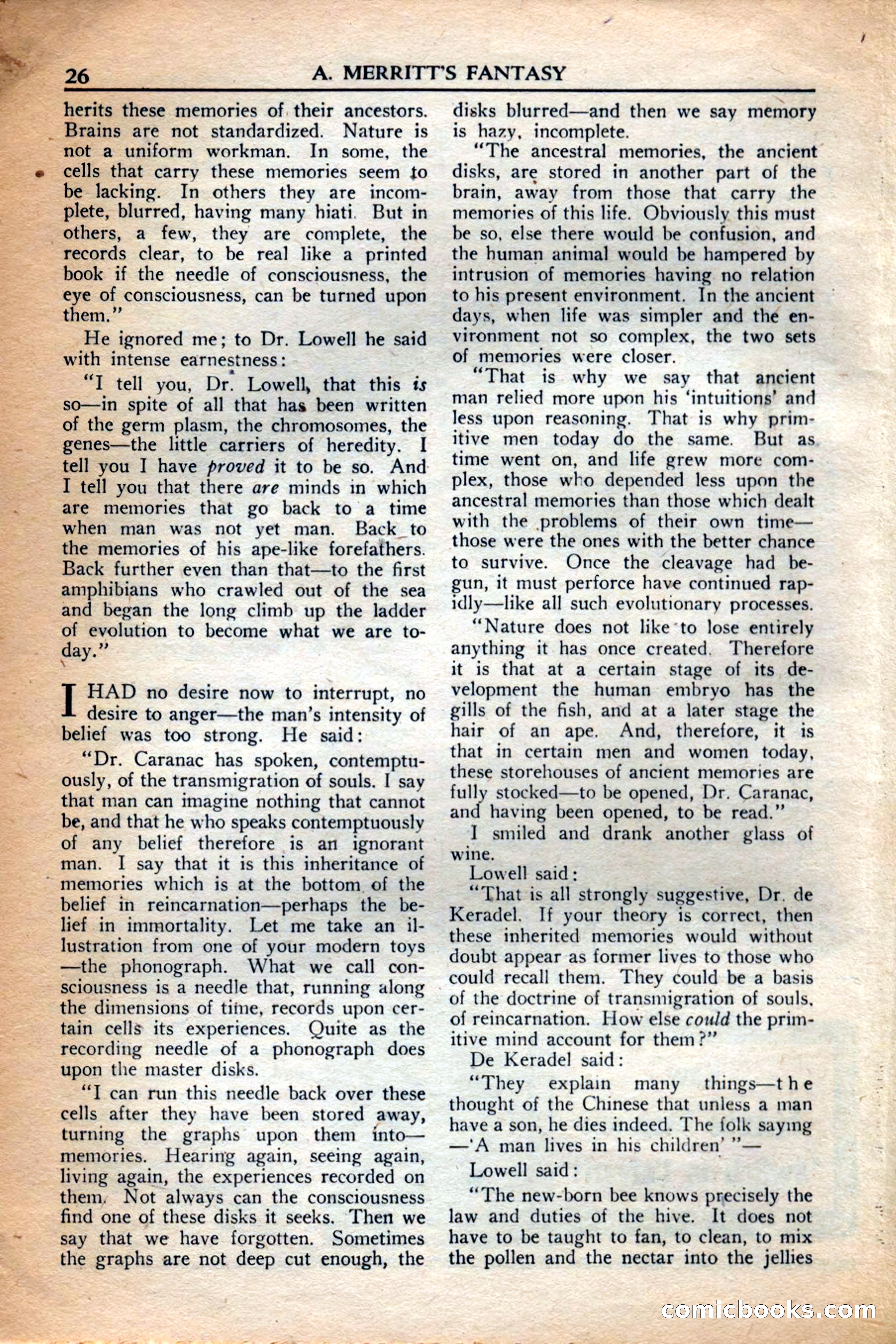 A. Merritt's Fantasy Magazine, December 1949 — page 26 of 133