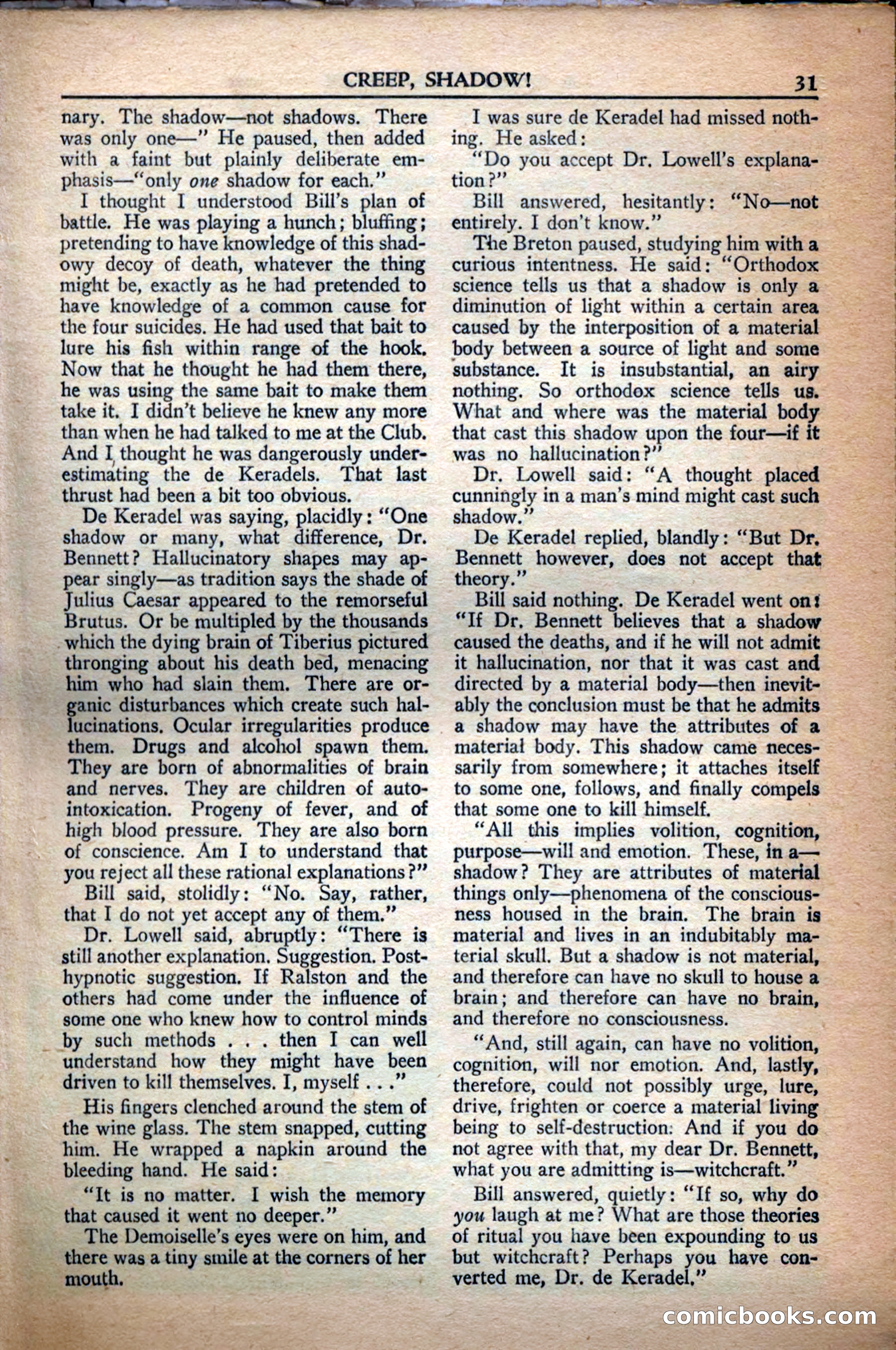 A. Merritt's Fantasy Magazine, December 1949 — page 31 of 133