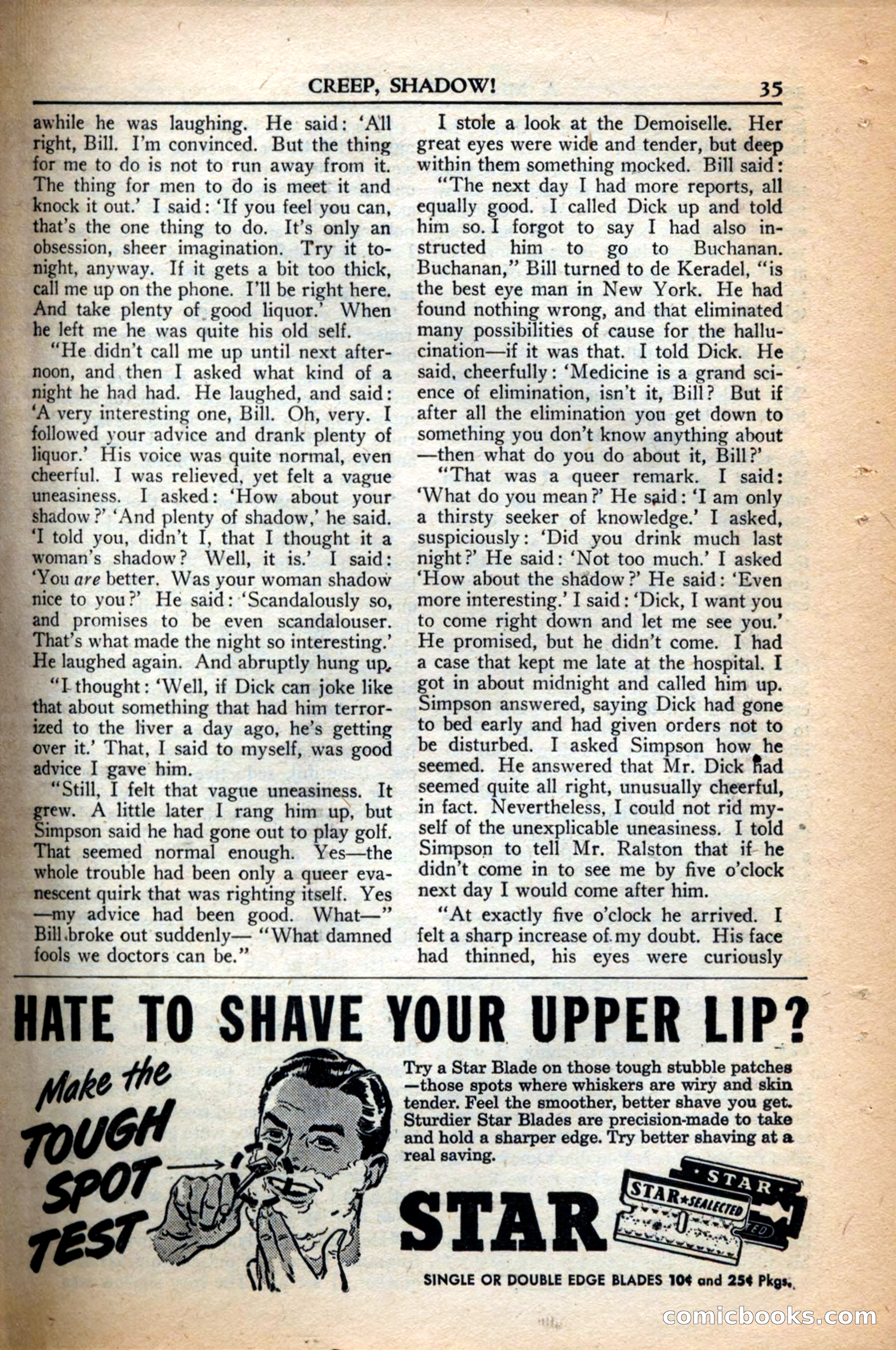 A. Merritt's Fantasy Magazine, December 1949 — page 35 of 133
