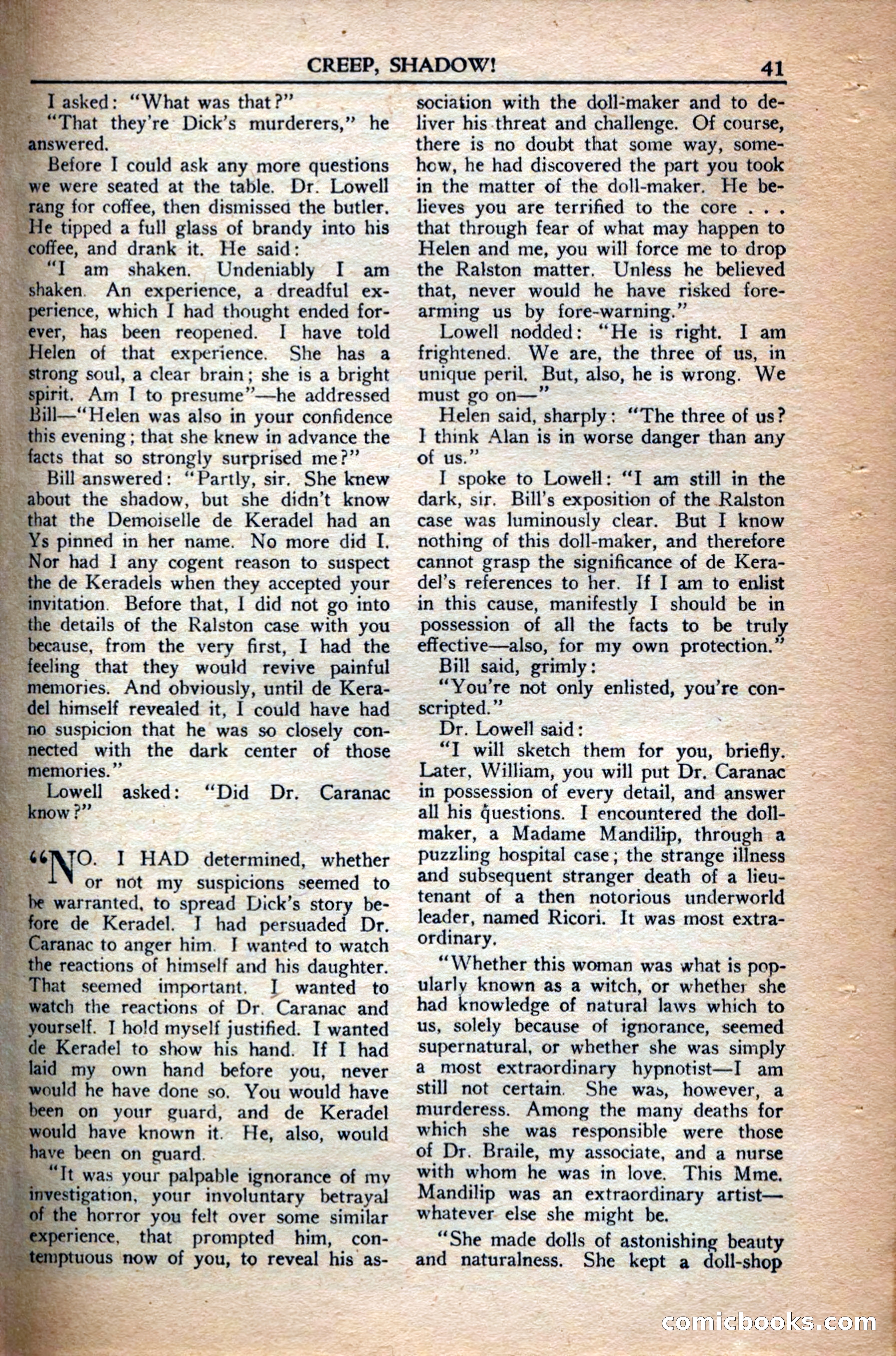 A. Merritt's Fantasy Magazine, December 1949 — page 41 of 133