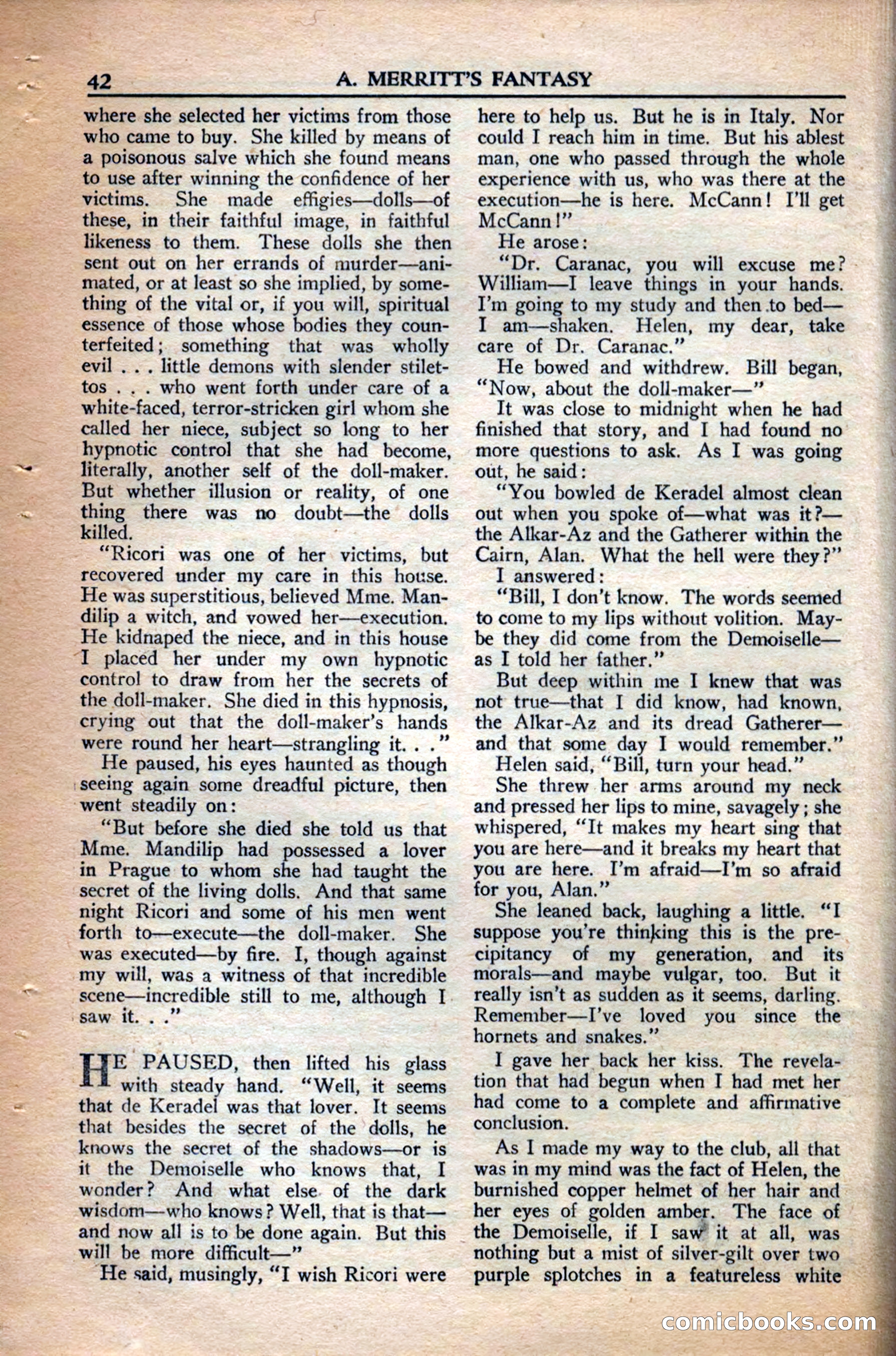 A. Merritt's Fantasy Magazine, December 1949 — page 42 of 133