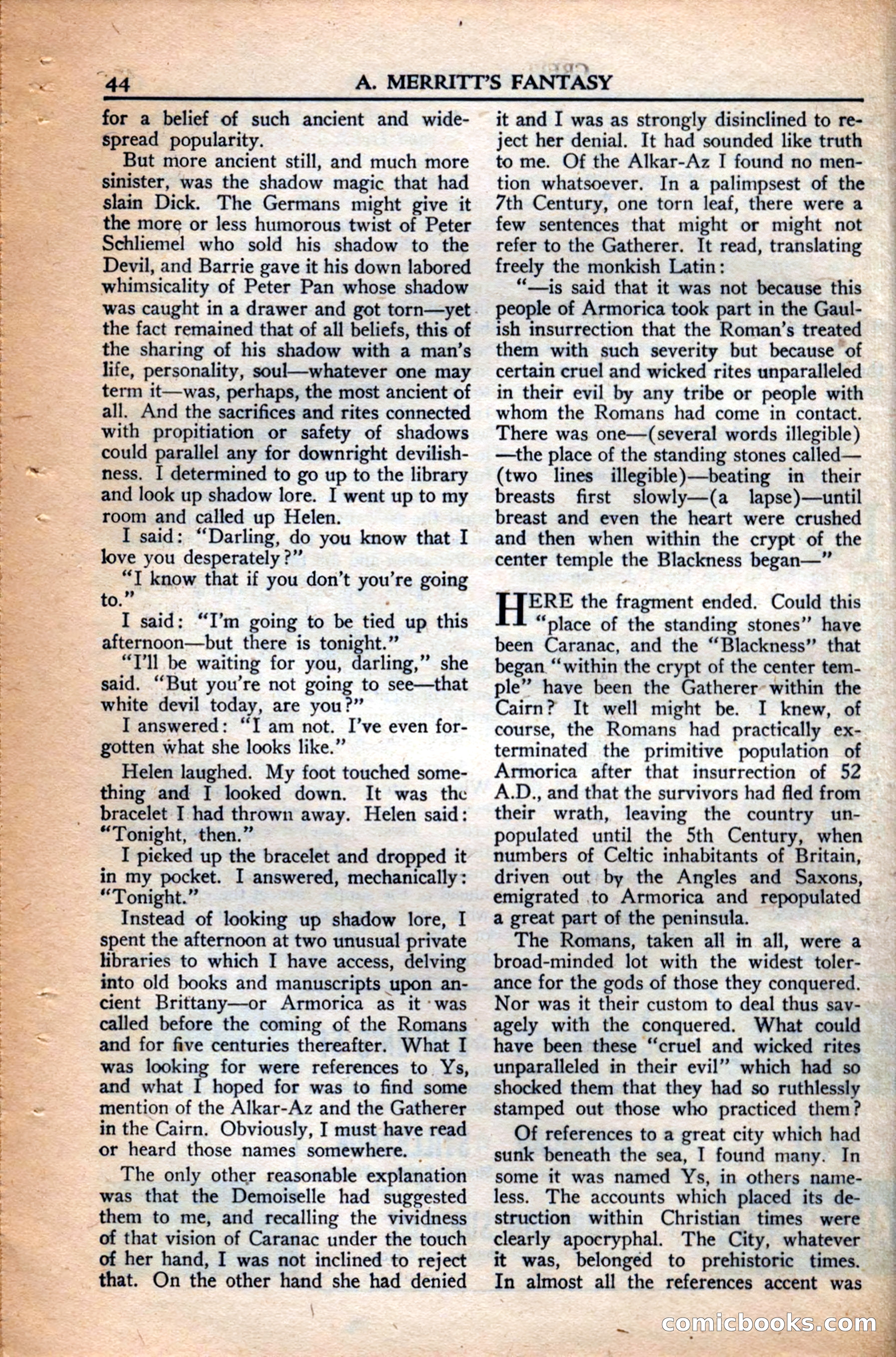 A. Merritt's Fantasy Magazine, December 1949 — page 44 of 133