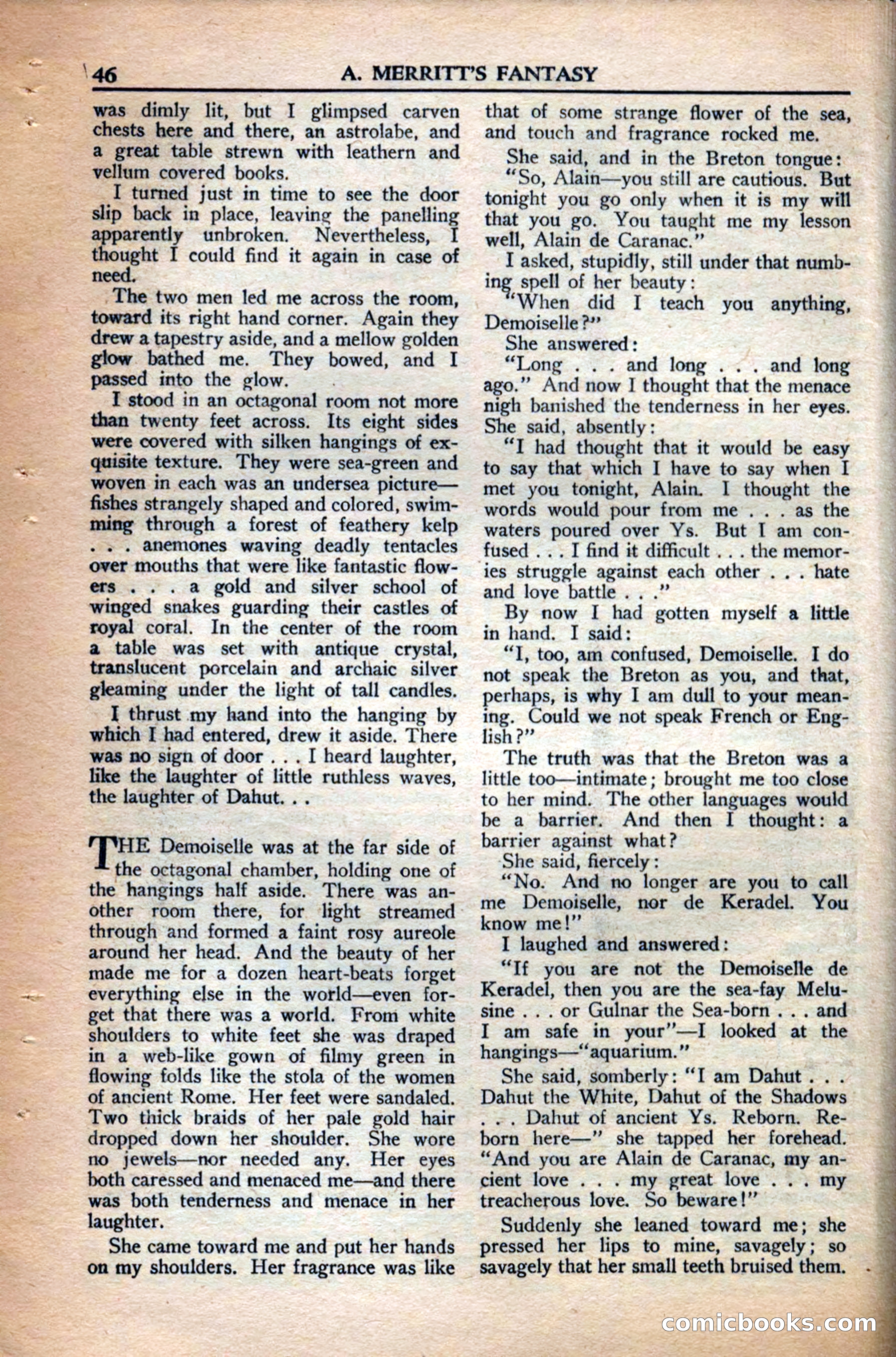 A. Merritt's Fantasy Magazine, December 1949 — page 46 of 133