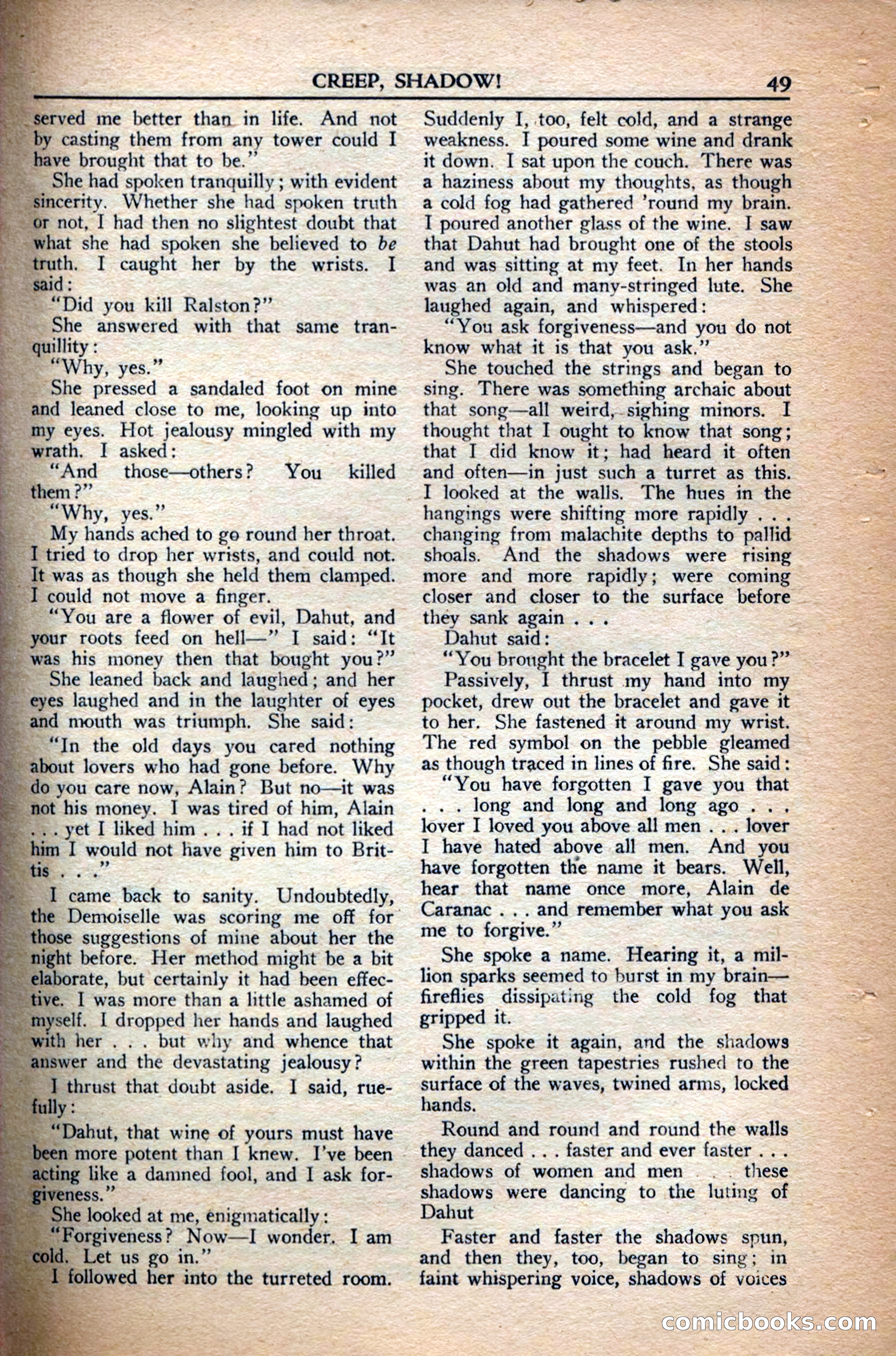 A. Merritt's Fantasy Magazine, December 1949 — page 49 of 133