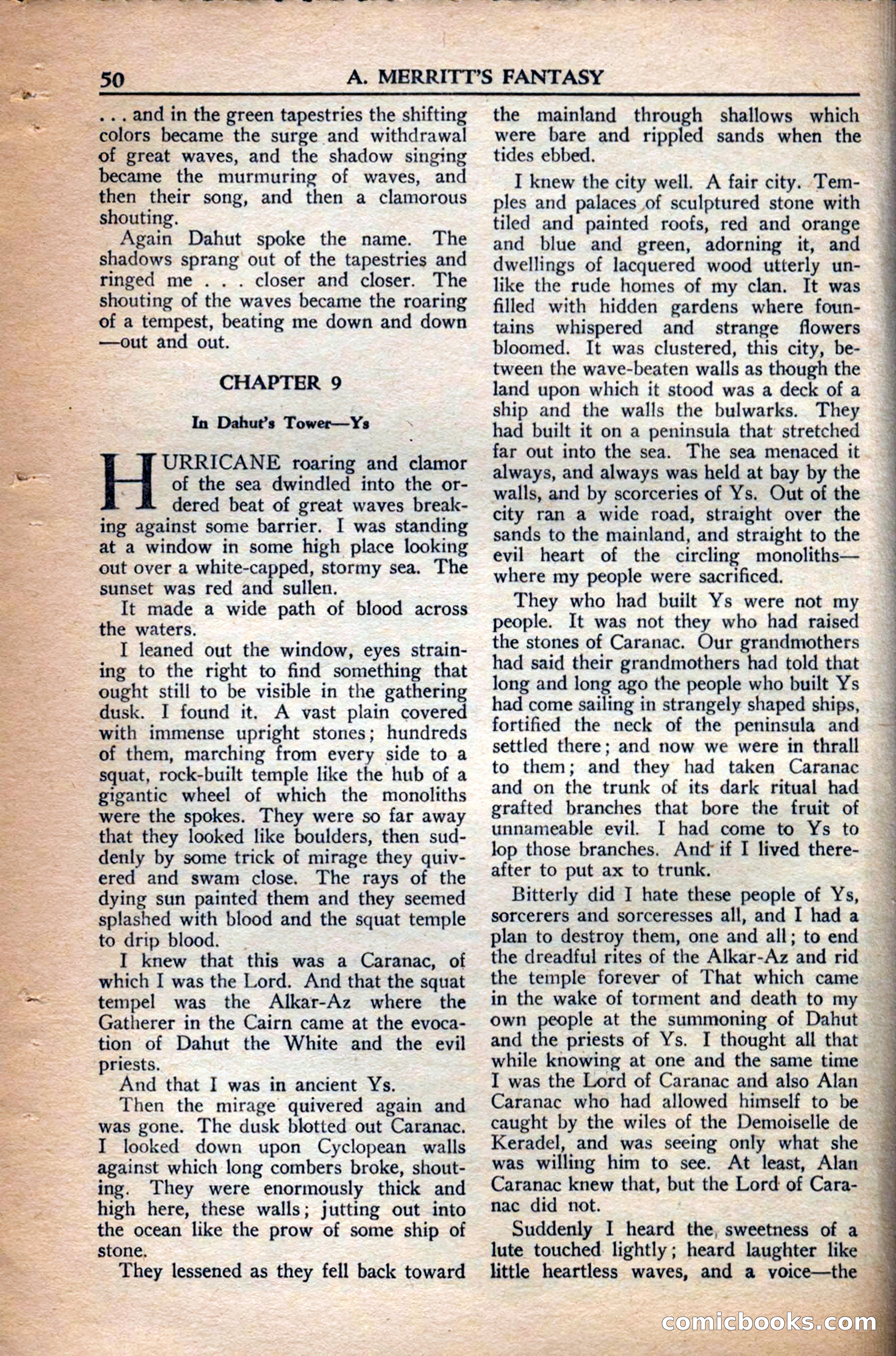 A. Merritt's Fantasy Magazine, December 1949 — page 50 of 133