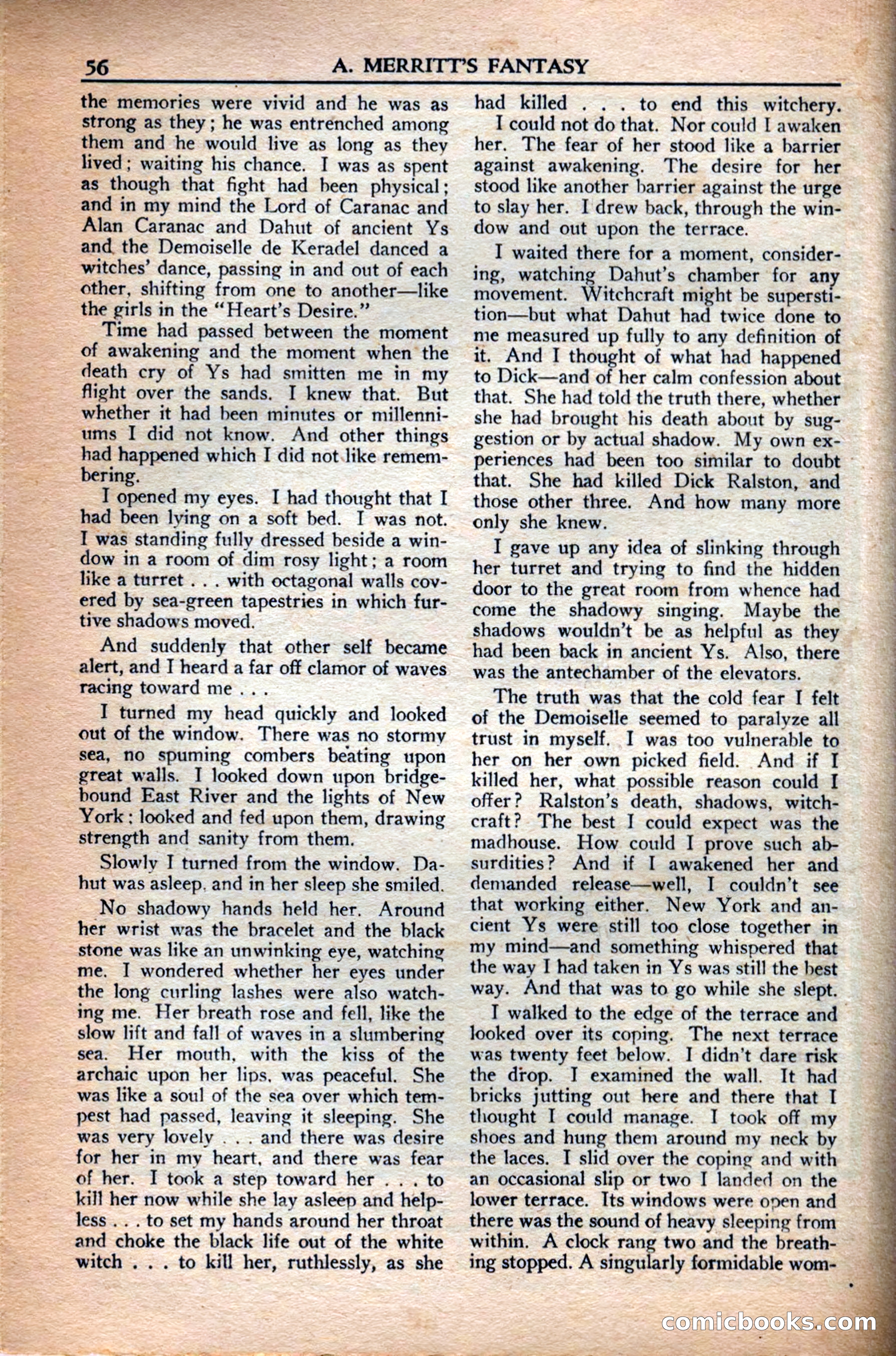 A. Merritt's Fantasy Magazine, December 1949 — page 56 of 133