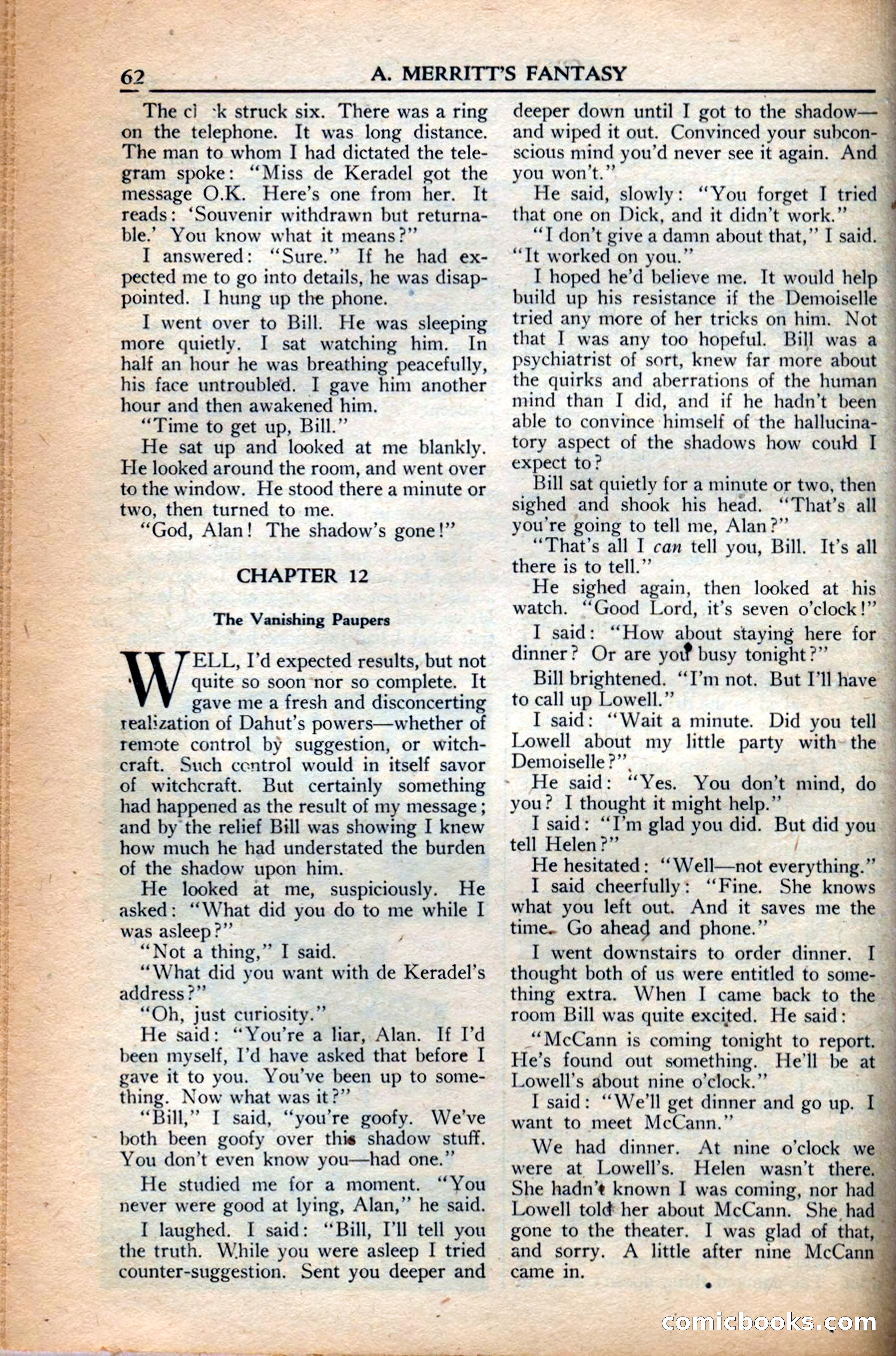 A. Merritt's Fantasy Magazine, December 1949 — page 62 of 133