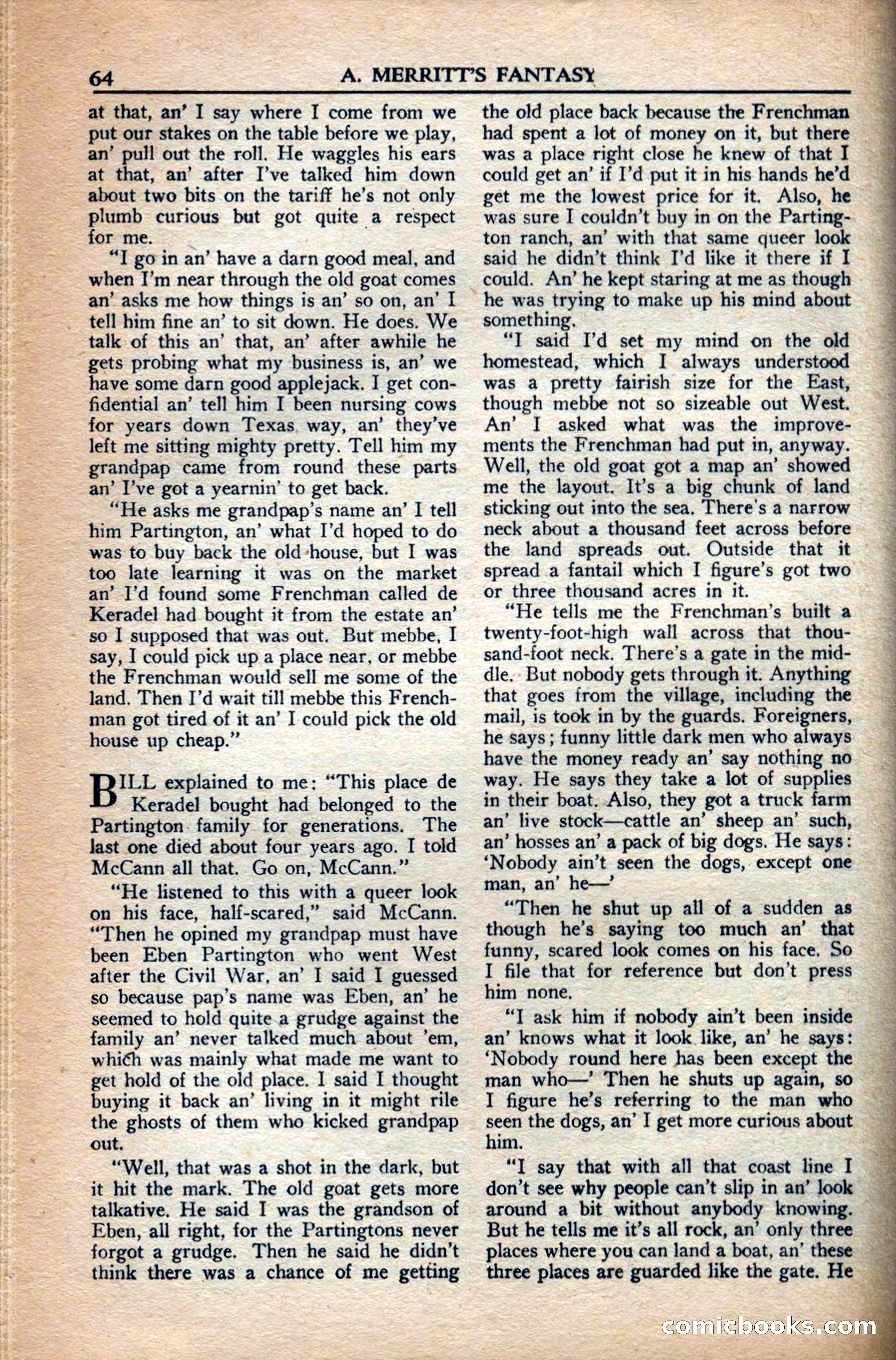 A. Merritt's Fantasy Magazine, December 1949 — page 64 of 133