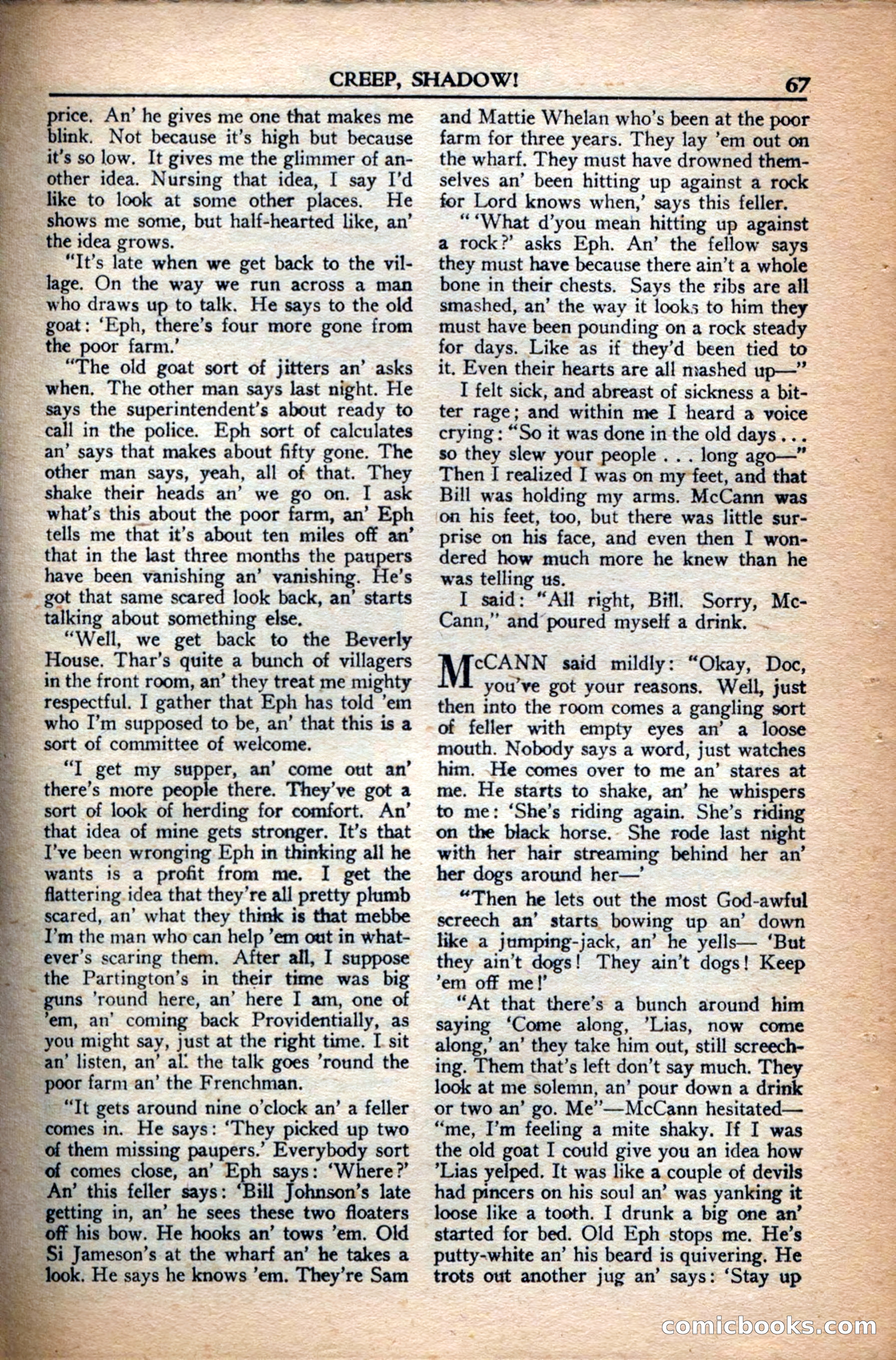A. Merritt's Fantasy Magazine, December 1949 — page 67 of 133