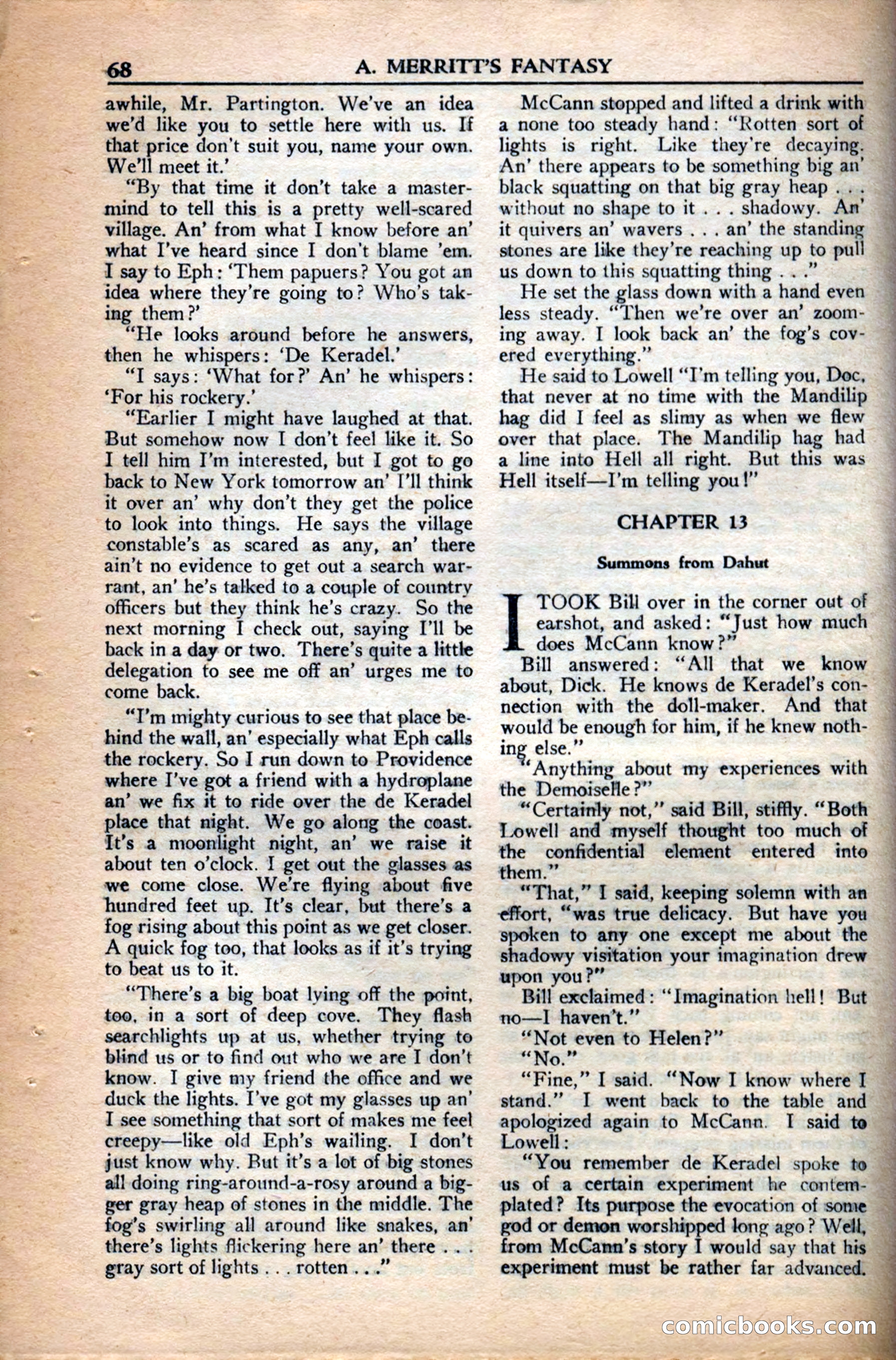 A. Merritt's Fantasy Magazine, December 1949 — page 68 of 133