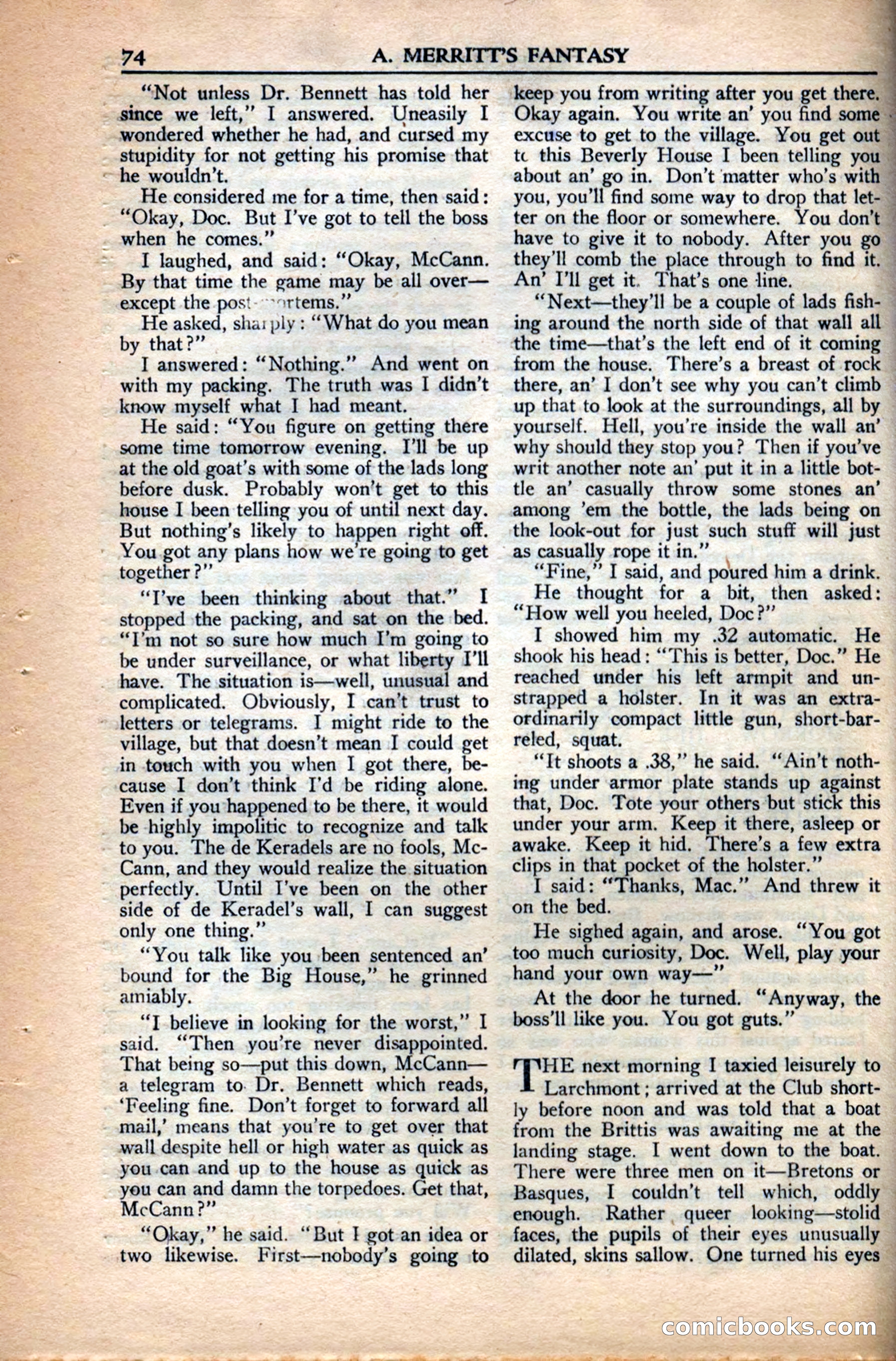 A. Merritt's Fantasy Magazine, December 1949 — page 74 of 133