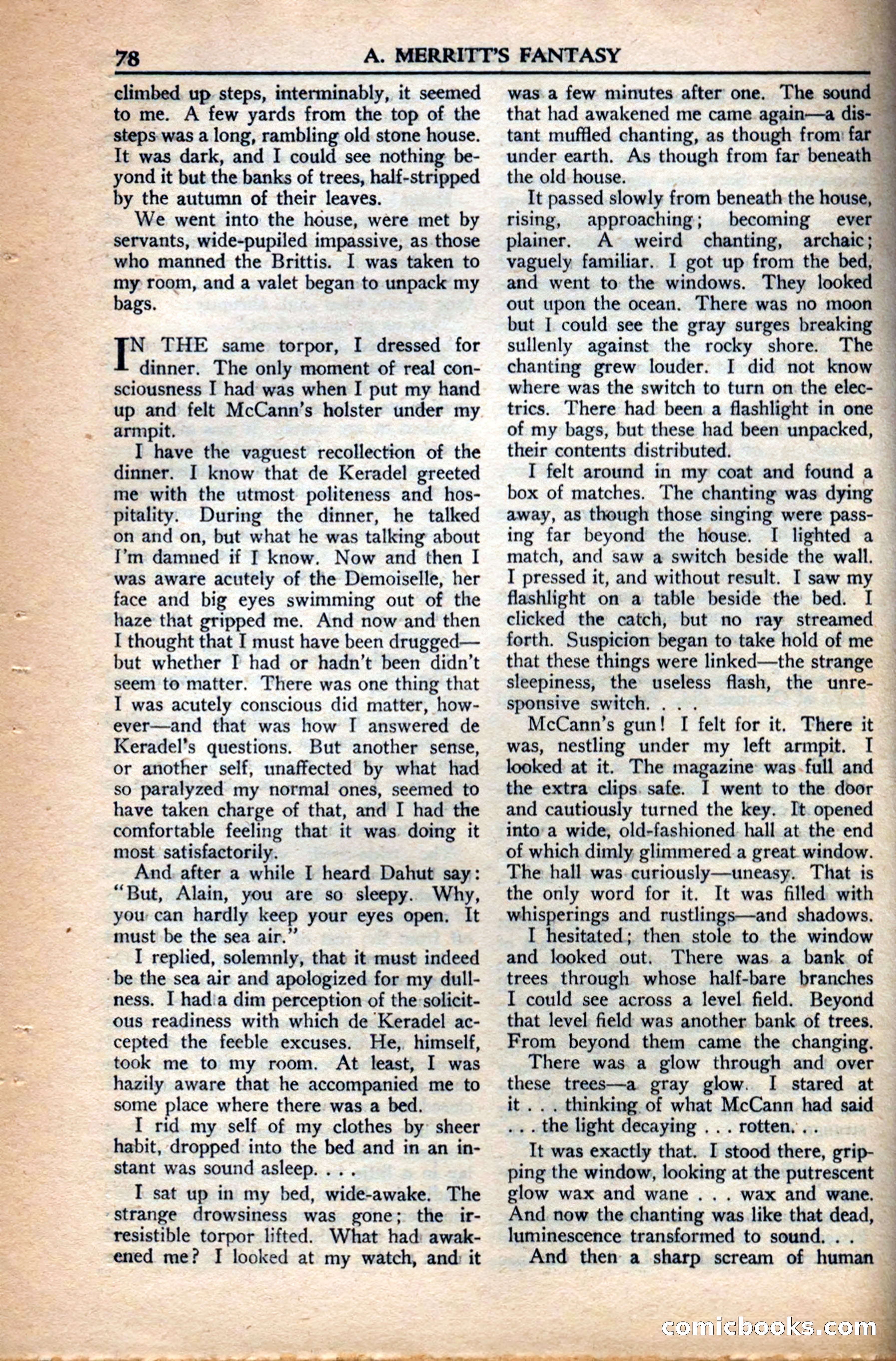A. Merritt's Fantasy Magazine, December 1949 — page 78 of 133
