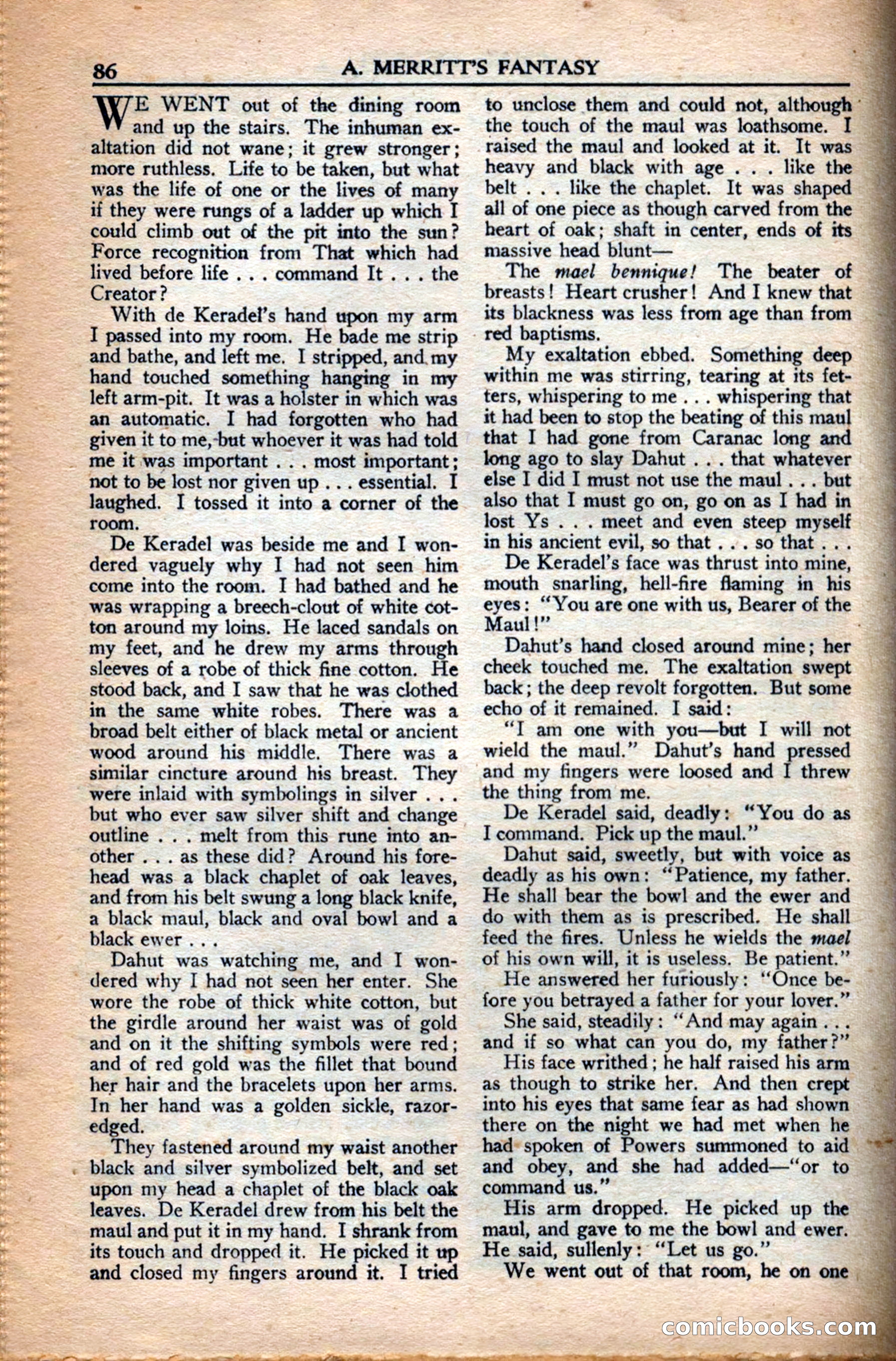 A. Merritt's Fantasy Magazine, December 1949 — page 86 of 133