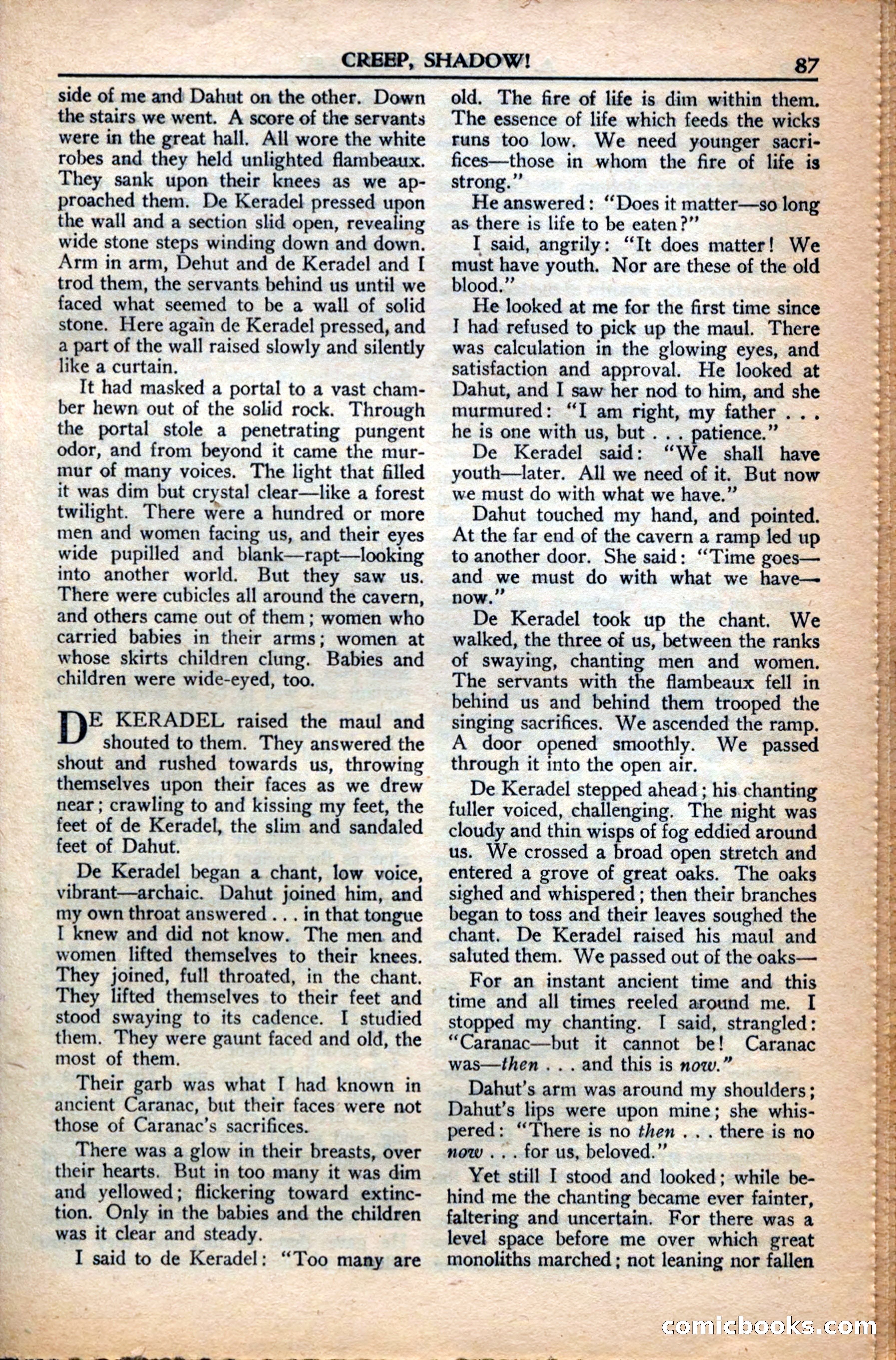 A. Merritt's Fantasy Magazine, December 1949 — page 87 of 133