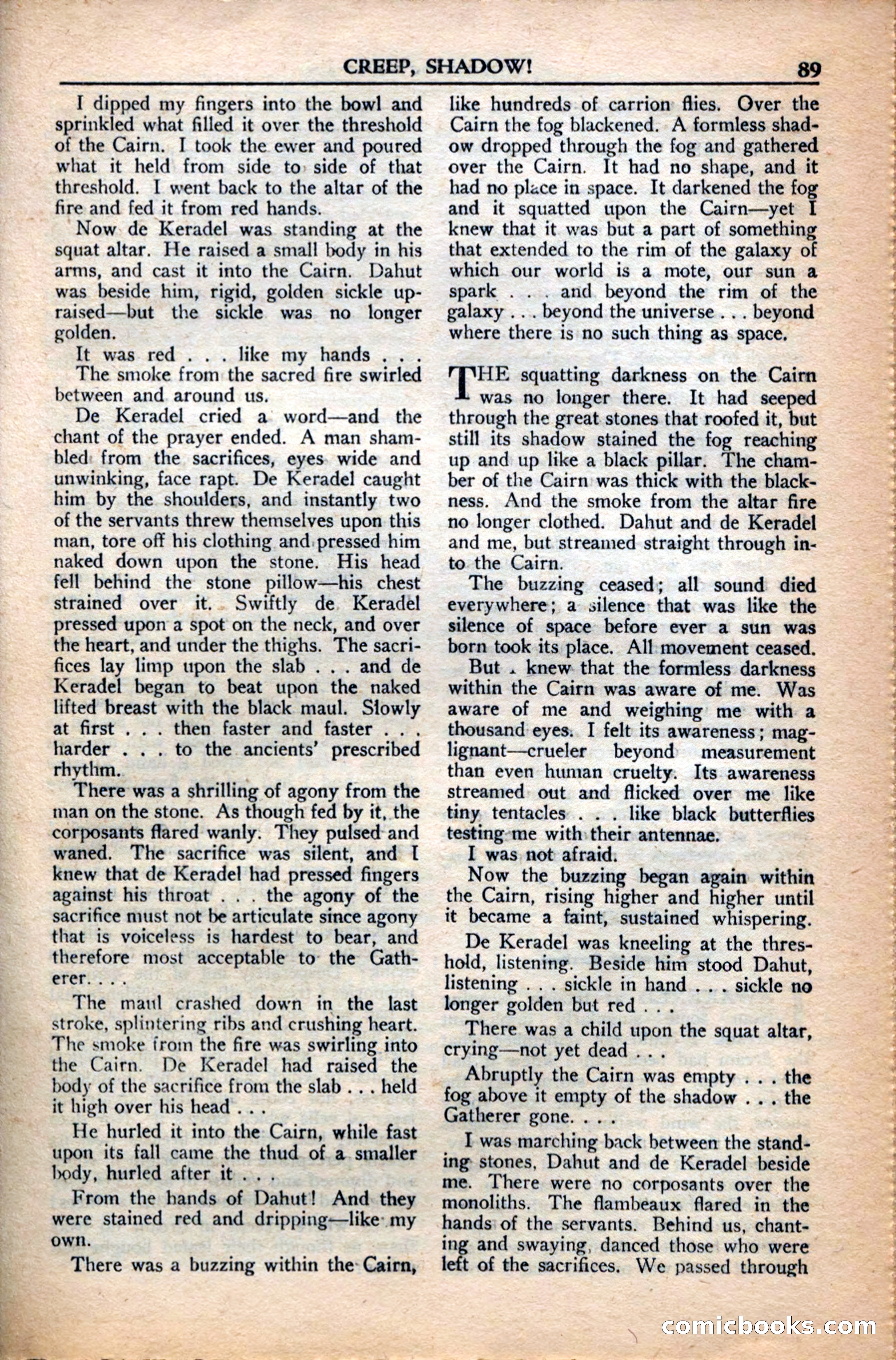 A. Merritt's Fantasy Magazine, December 1949 — page 89 of 133