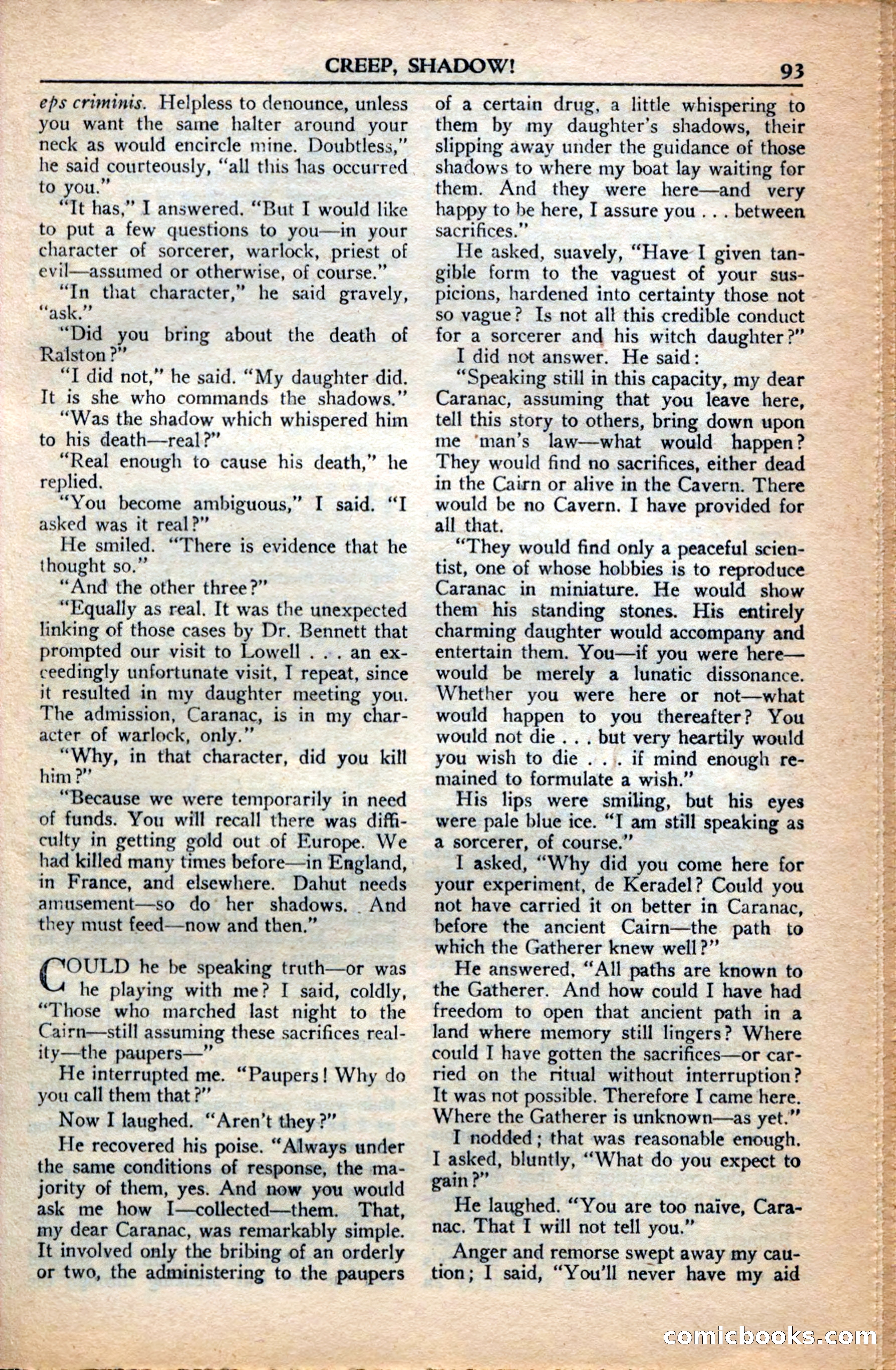 A. Merritt's Fantasy Magazine, December 1949 — page 93 of 133