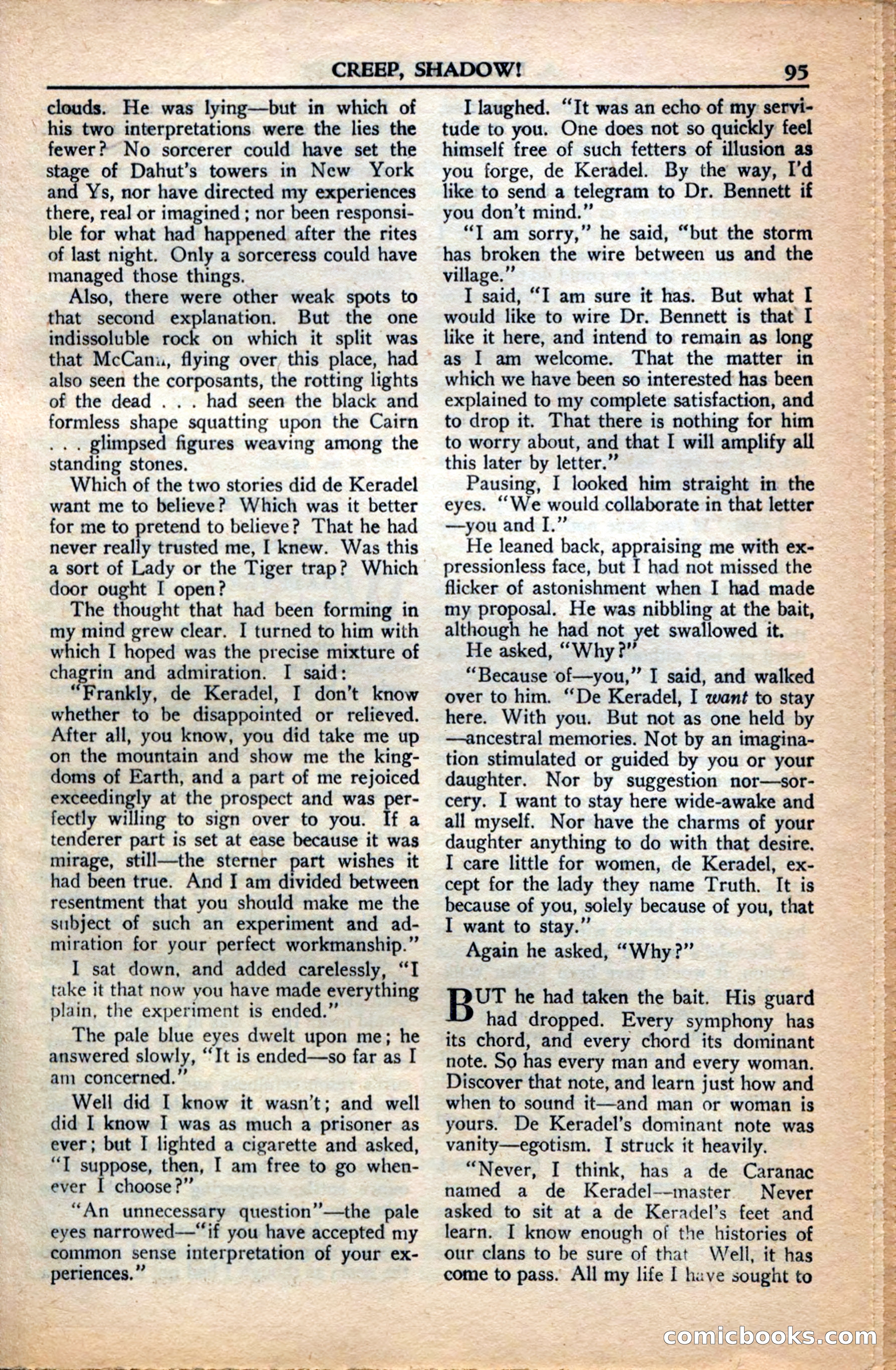 A. Merritt's Fantasy Magazine, December 1949 — page 95 of 133