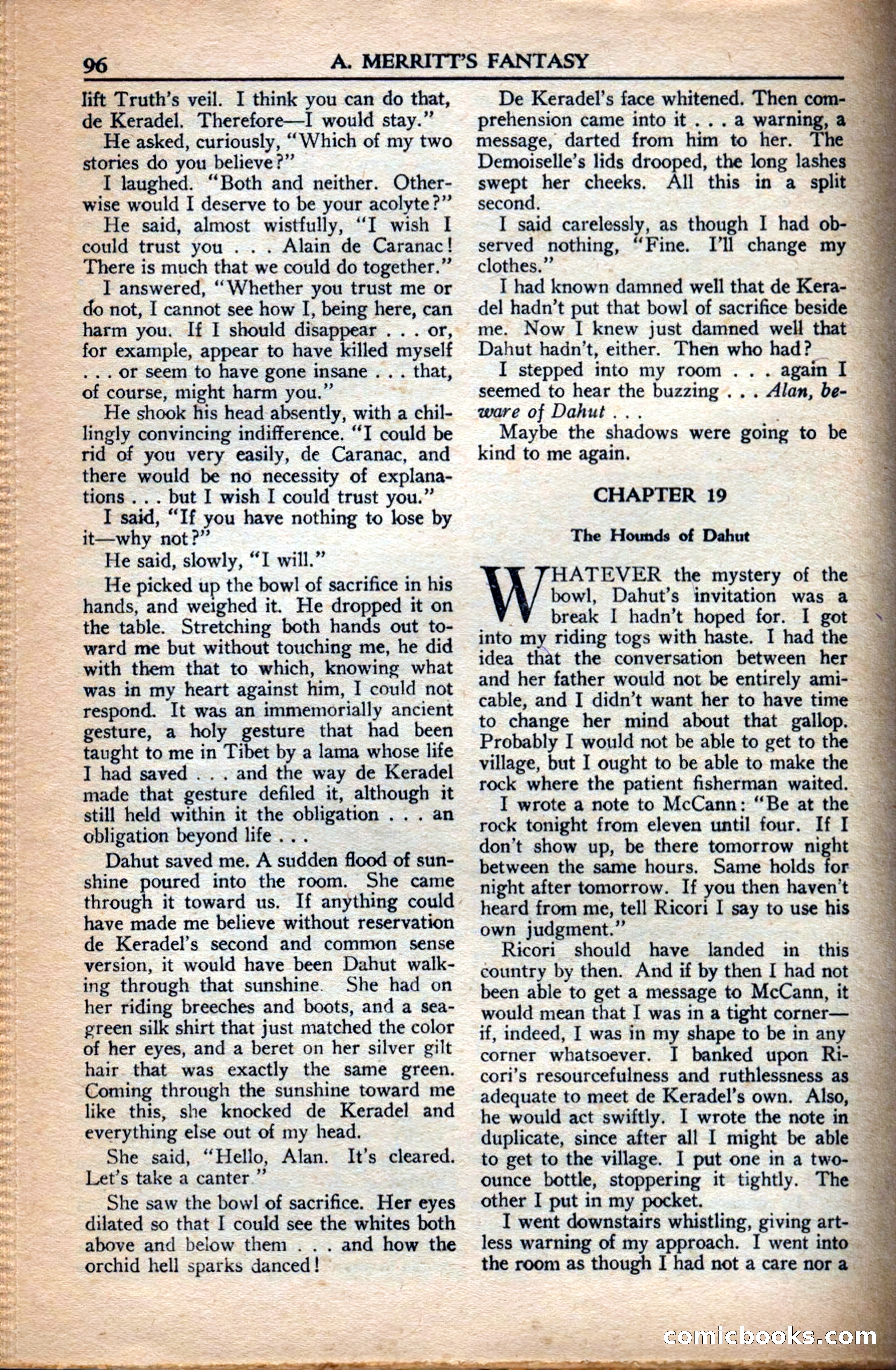 A. Merritt's Fantasy Magazine, December 1949 — page 96 of 133