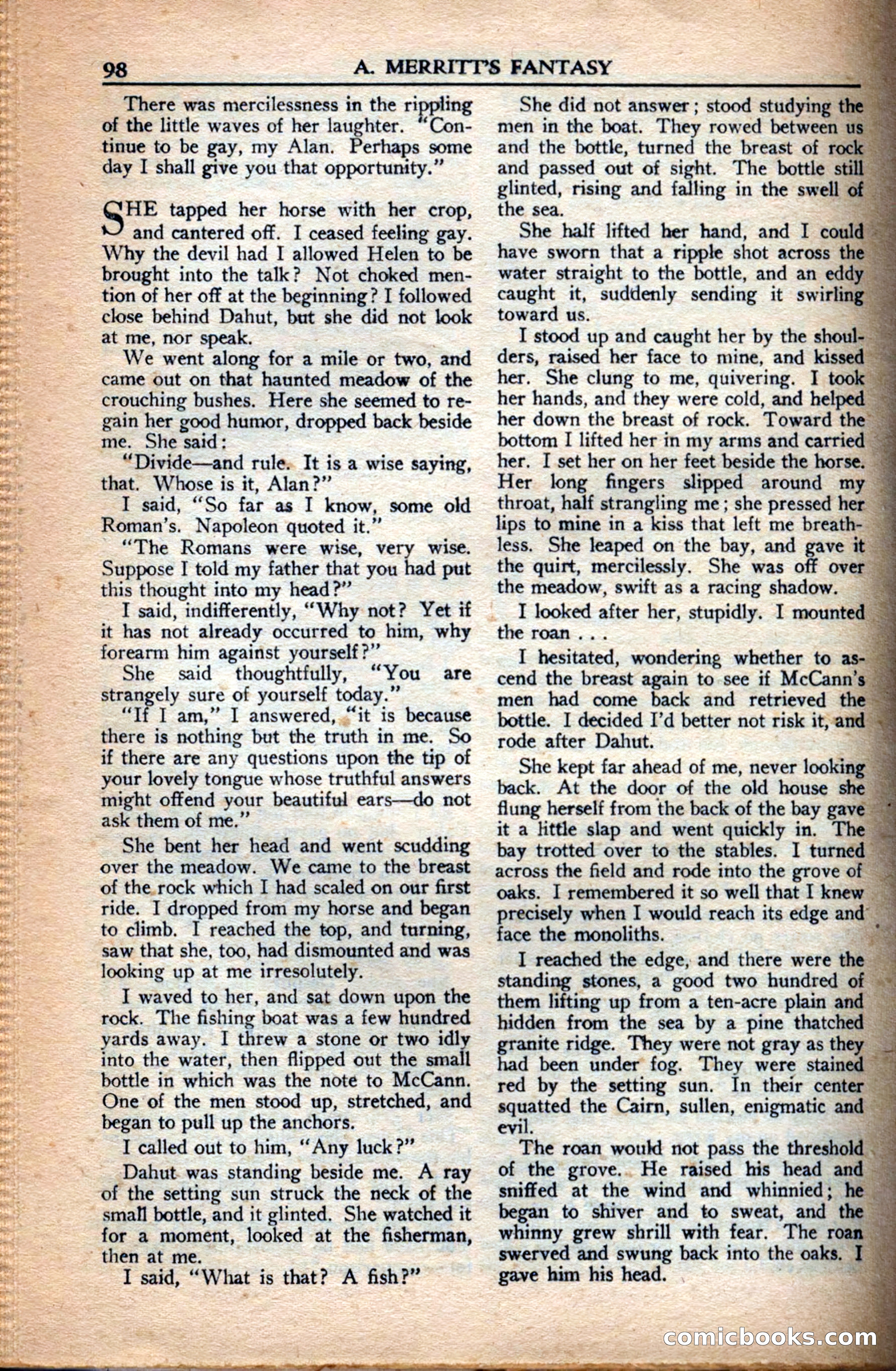 A. Merritt's Fantasy Magazine, December 1949 — page 98 of 133