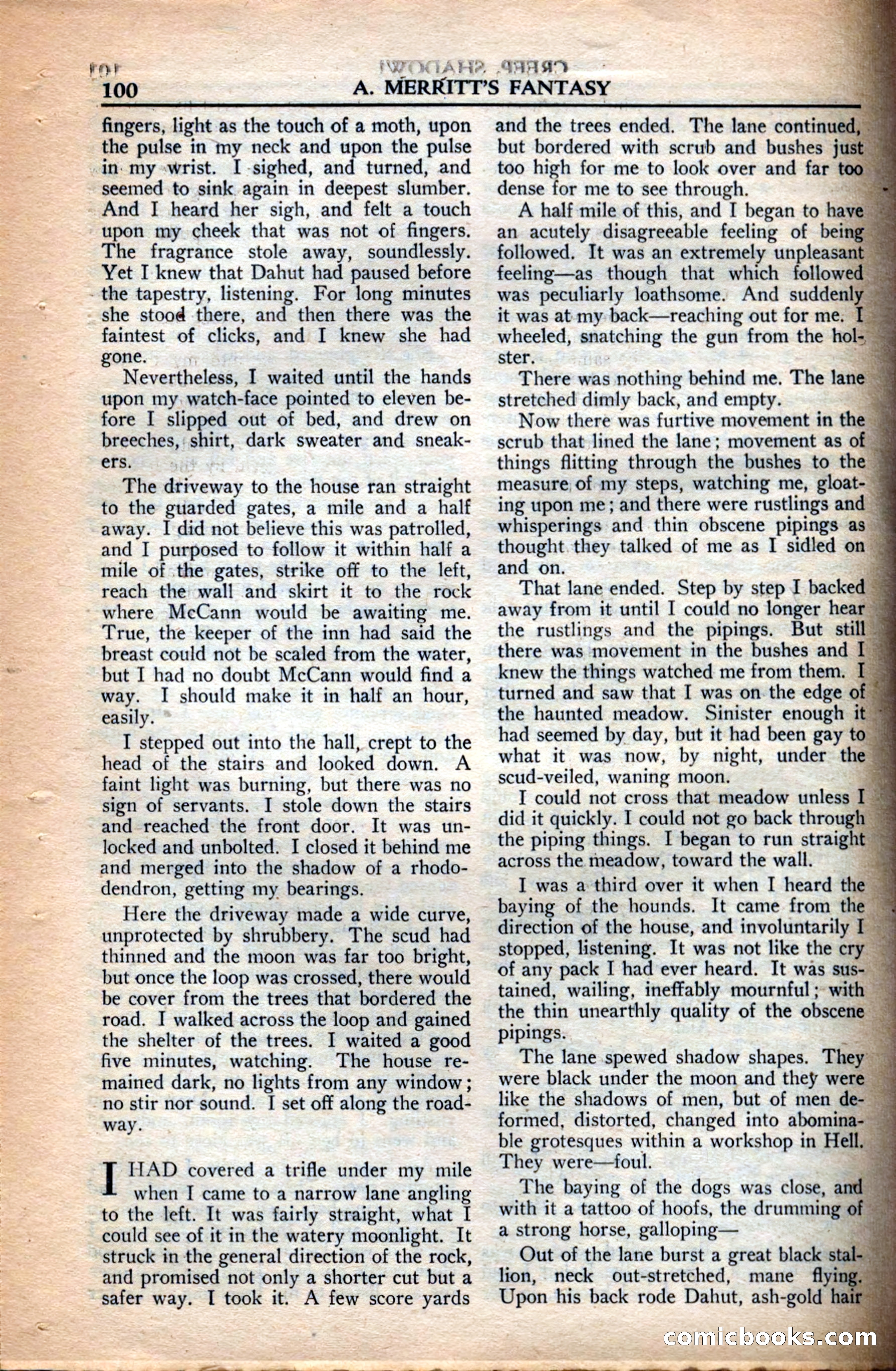 A. Merritt's Fantasy Magazine, December 1949 — page 100 of 133