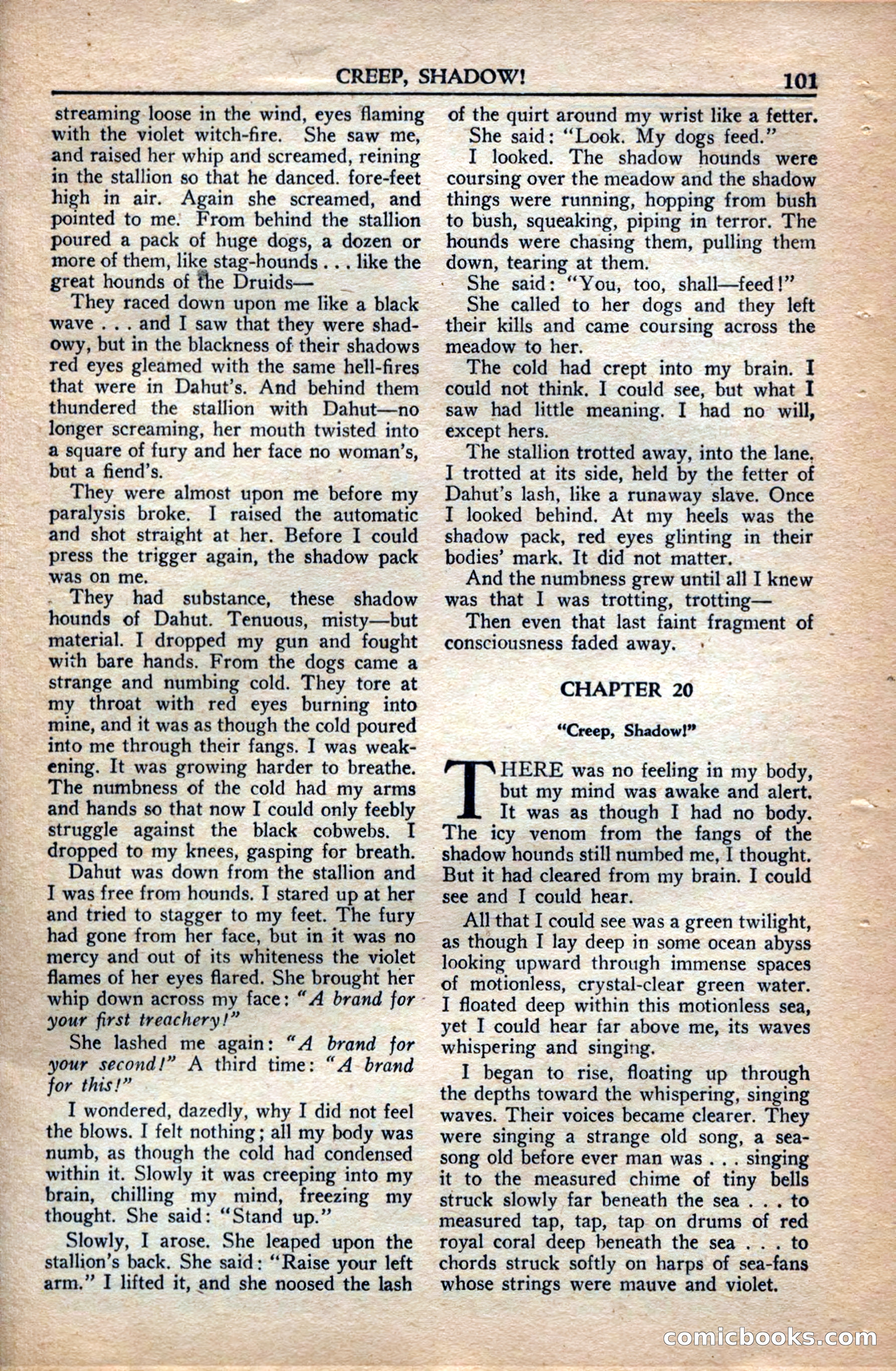A. Merritt's Fantasy Magazine, December 1949 — page 101 of 133