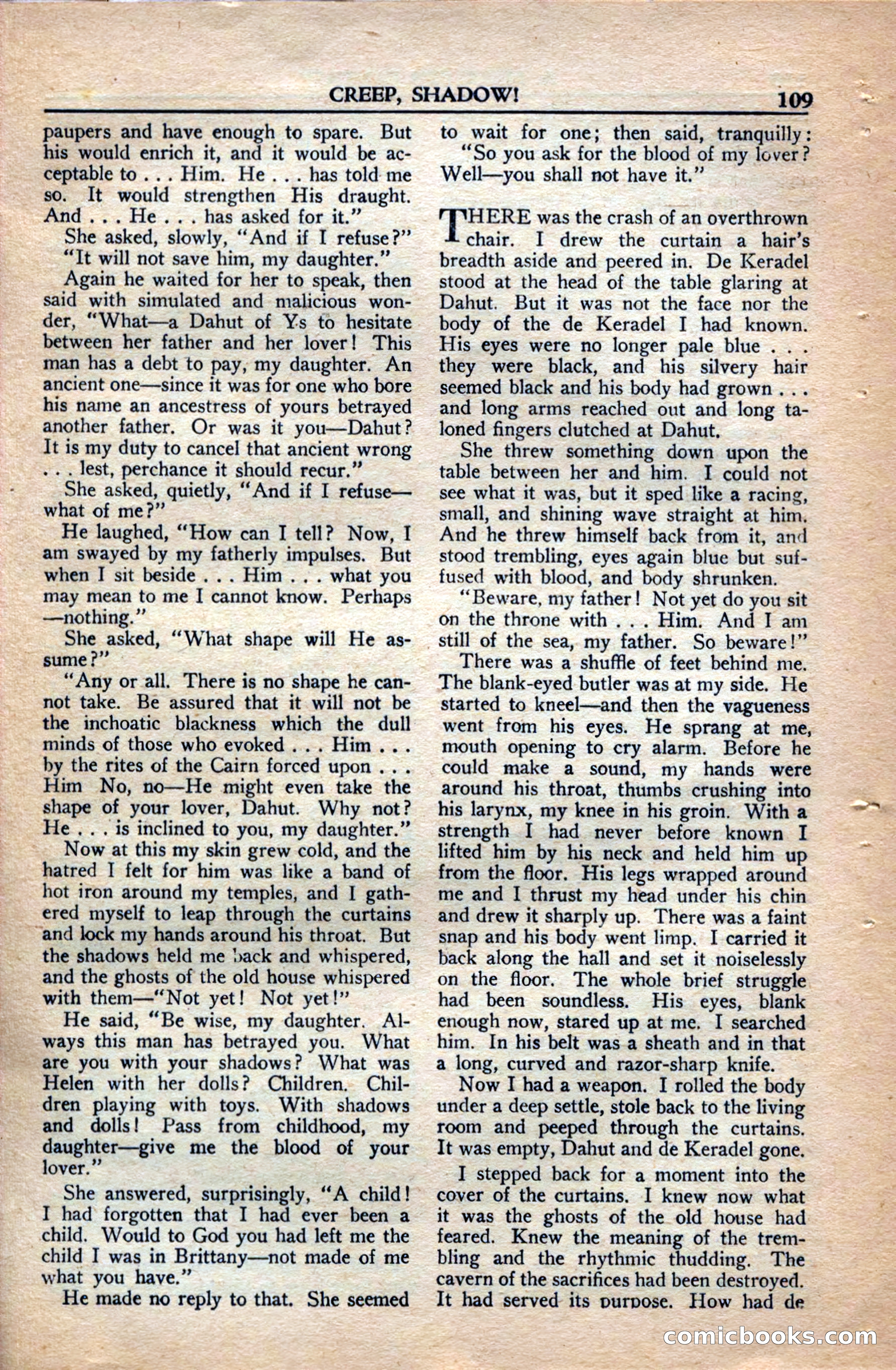 A. Merritt's Fantasy Magazine, December 1949 — page 109 of 133