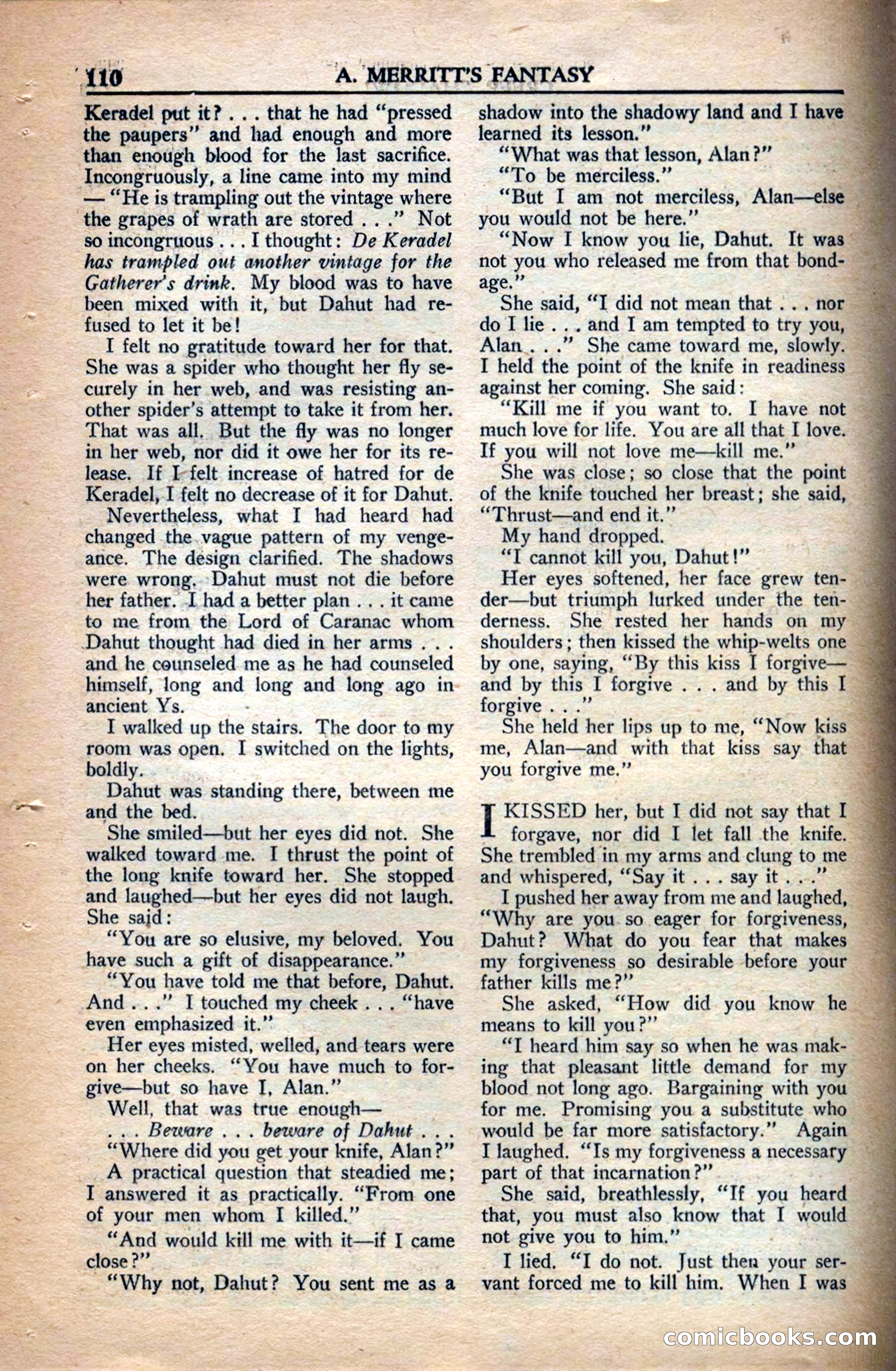 A. Merritt's Fantasy Magazine, December 1949 — page 110 of 133