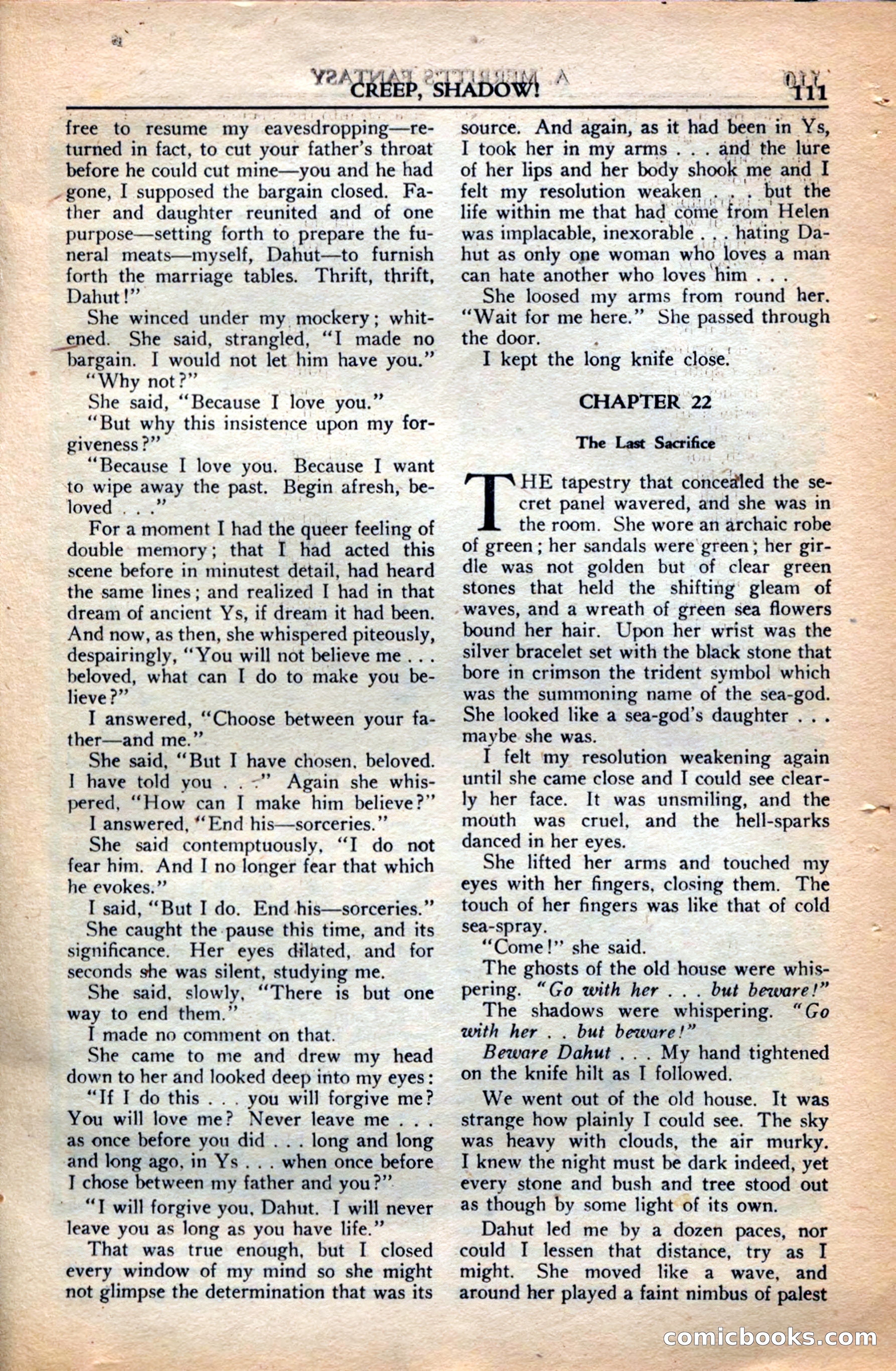 A. Merritt's Fantasy Magazine, December 1949 — page 111 of 133