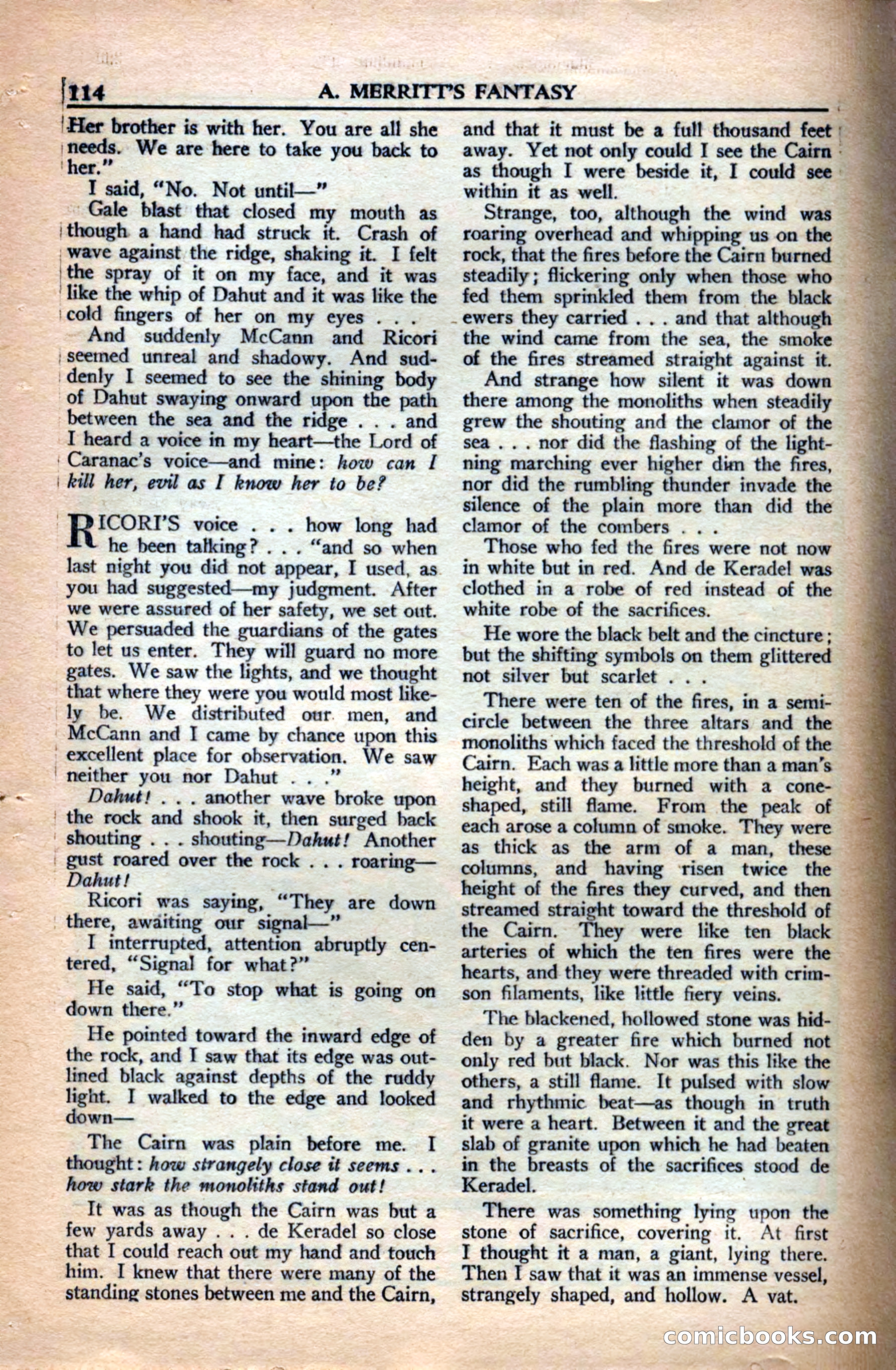 A. Merritt's Fantasy Magazine, December 1949 — page 114 of 133