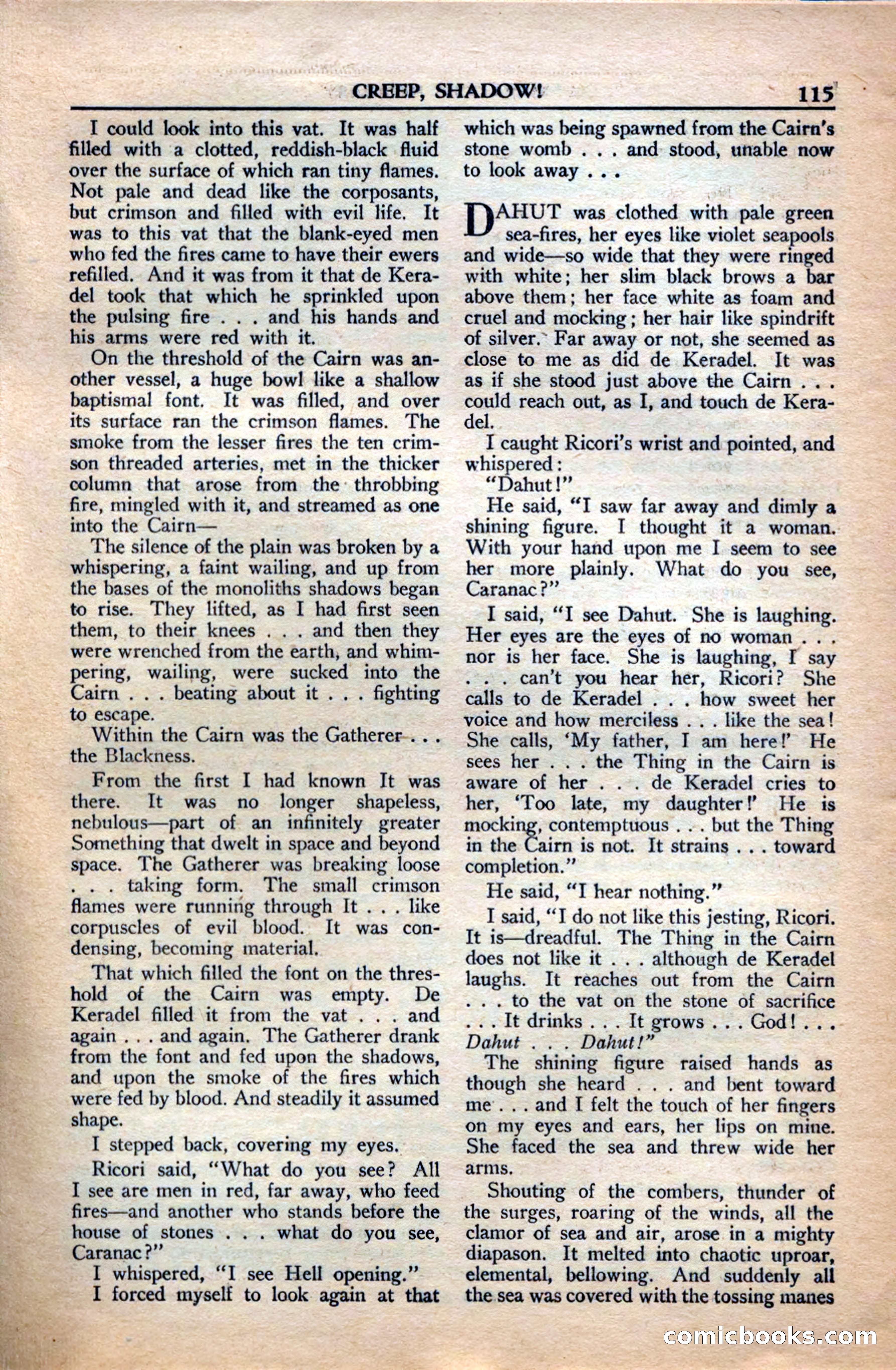 A. Merritt's Fantasy Magazine, December 1949 — page 115 of 133