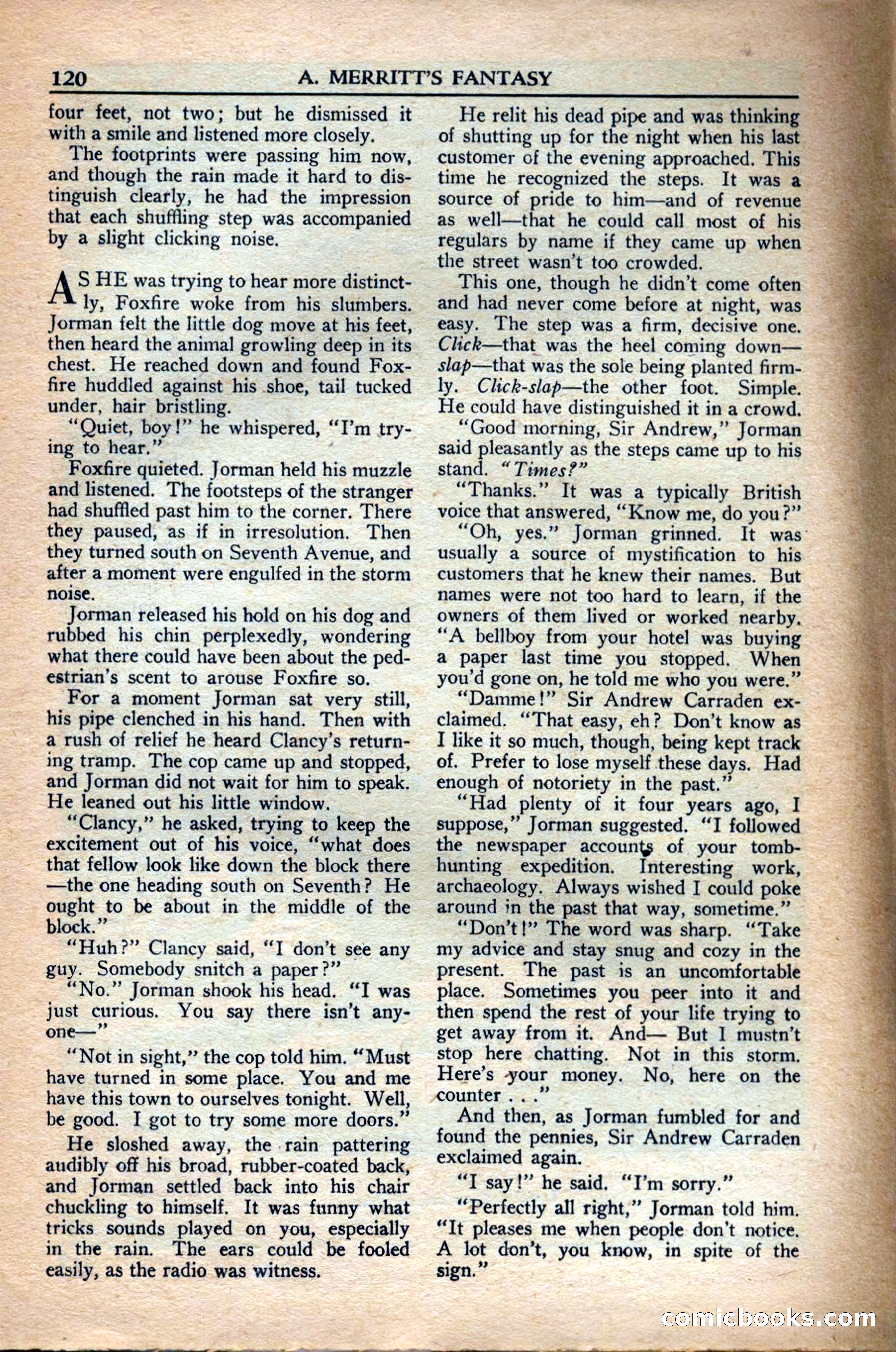 A. Merritt's Fantasy Magazine, December 1949 — page 120 of 133