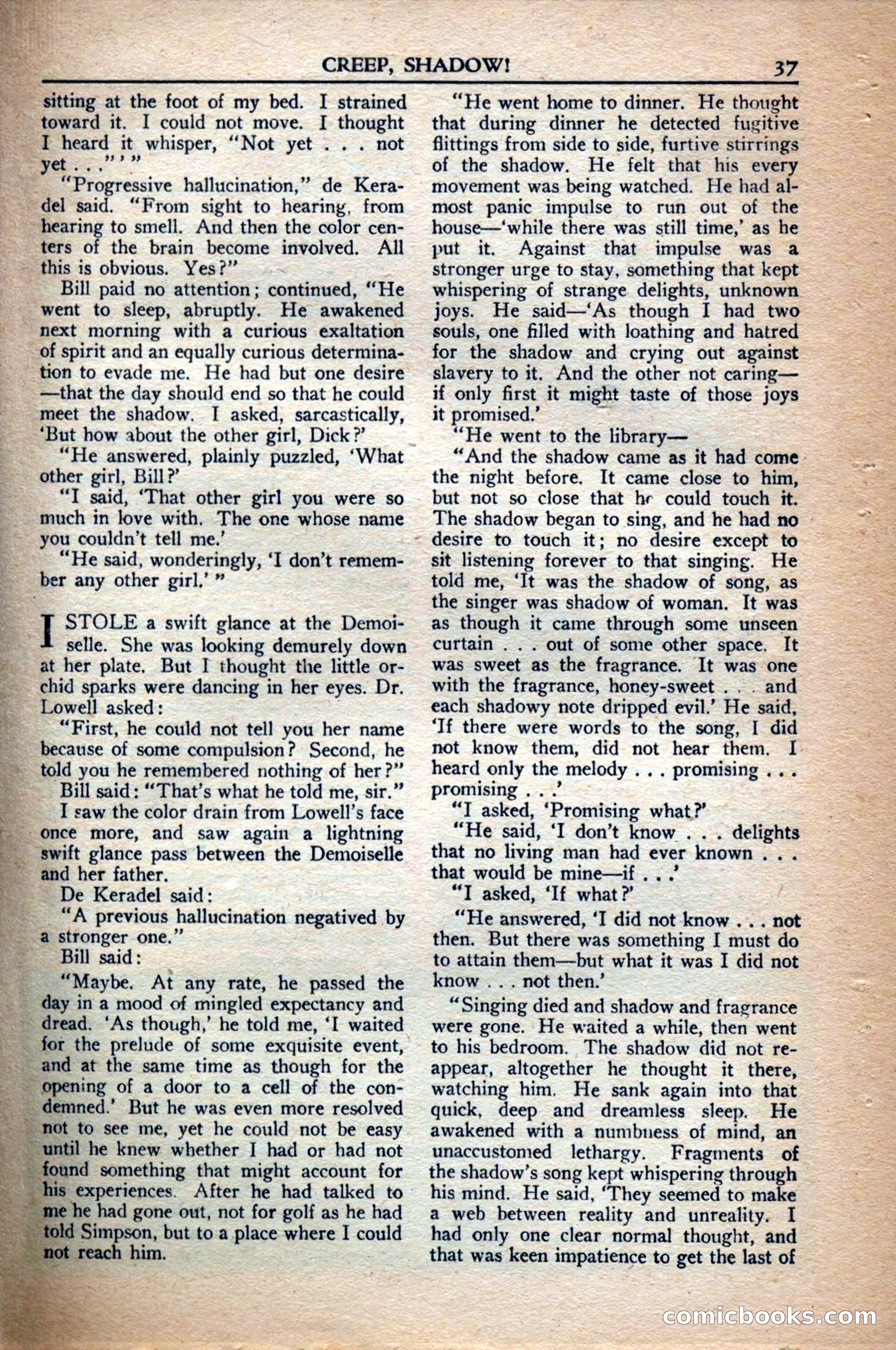 A. Merritt's Fantasy Magazine, December 1949 — page 37 of 132