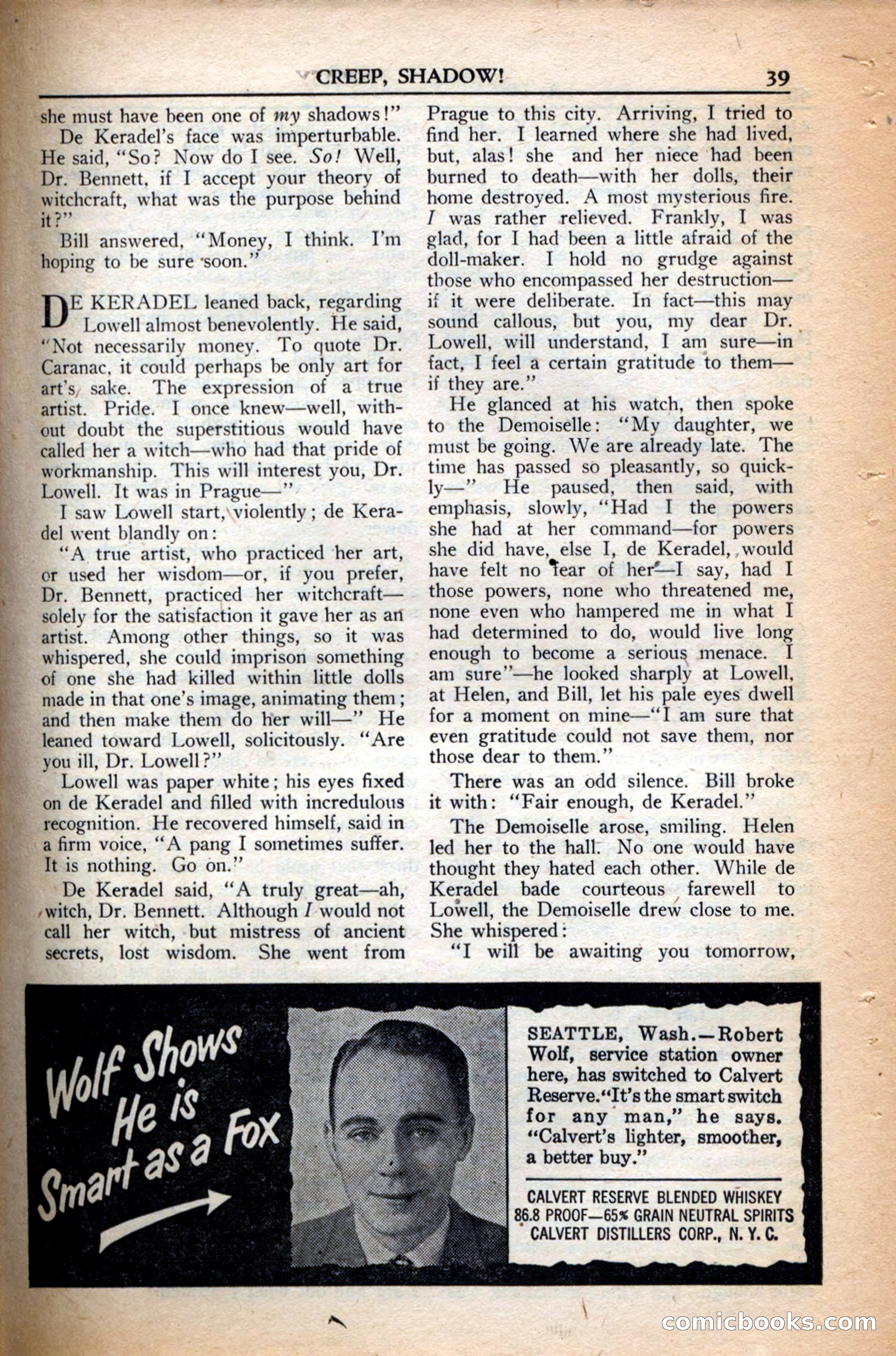 A. Merritt's Fantasy Magazine, December 1949 — page 39 of 132
