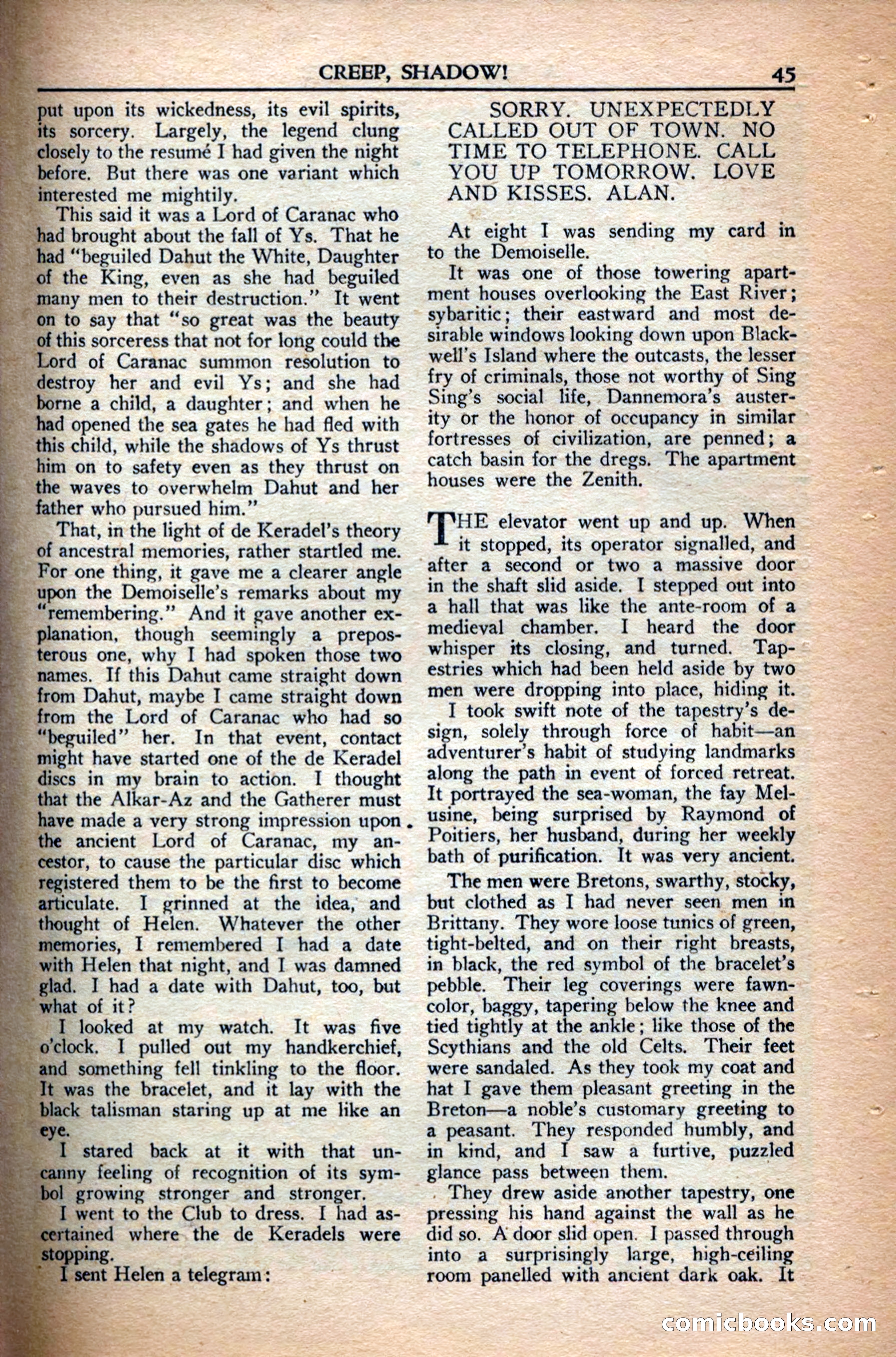 A. Merritt's Fantasy Magazine, December 1949 — page 45 of 132