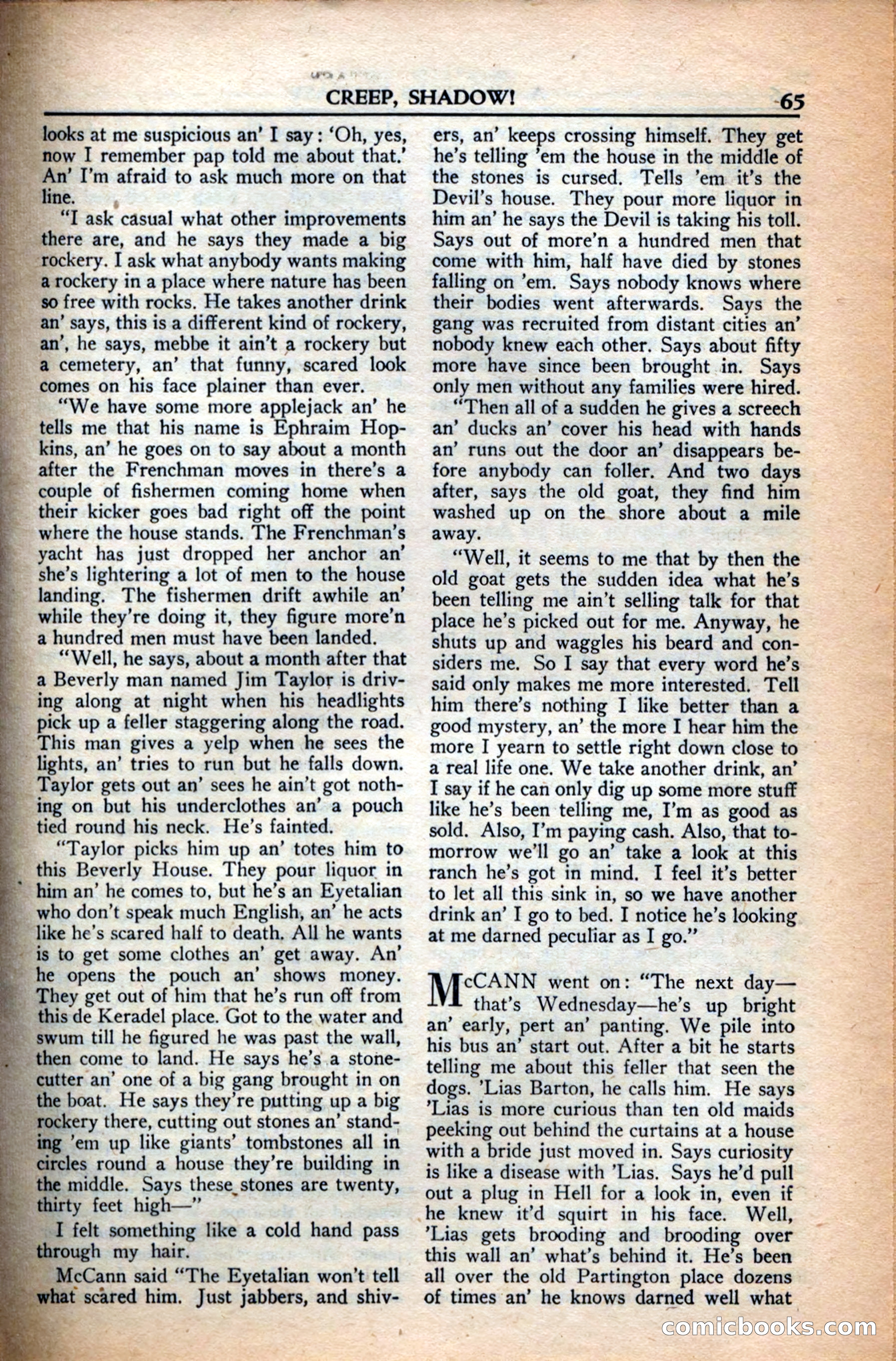 A. Merritt's Fantasy Magazine, December 1949 — page 65 of 132