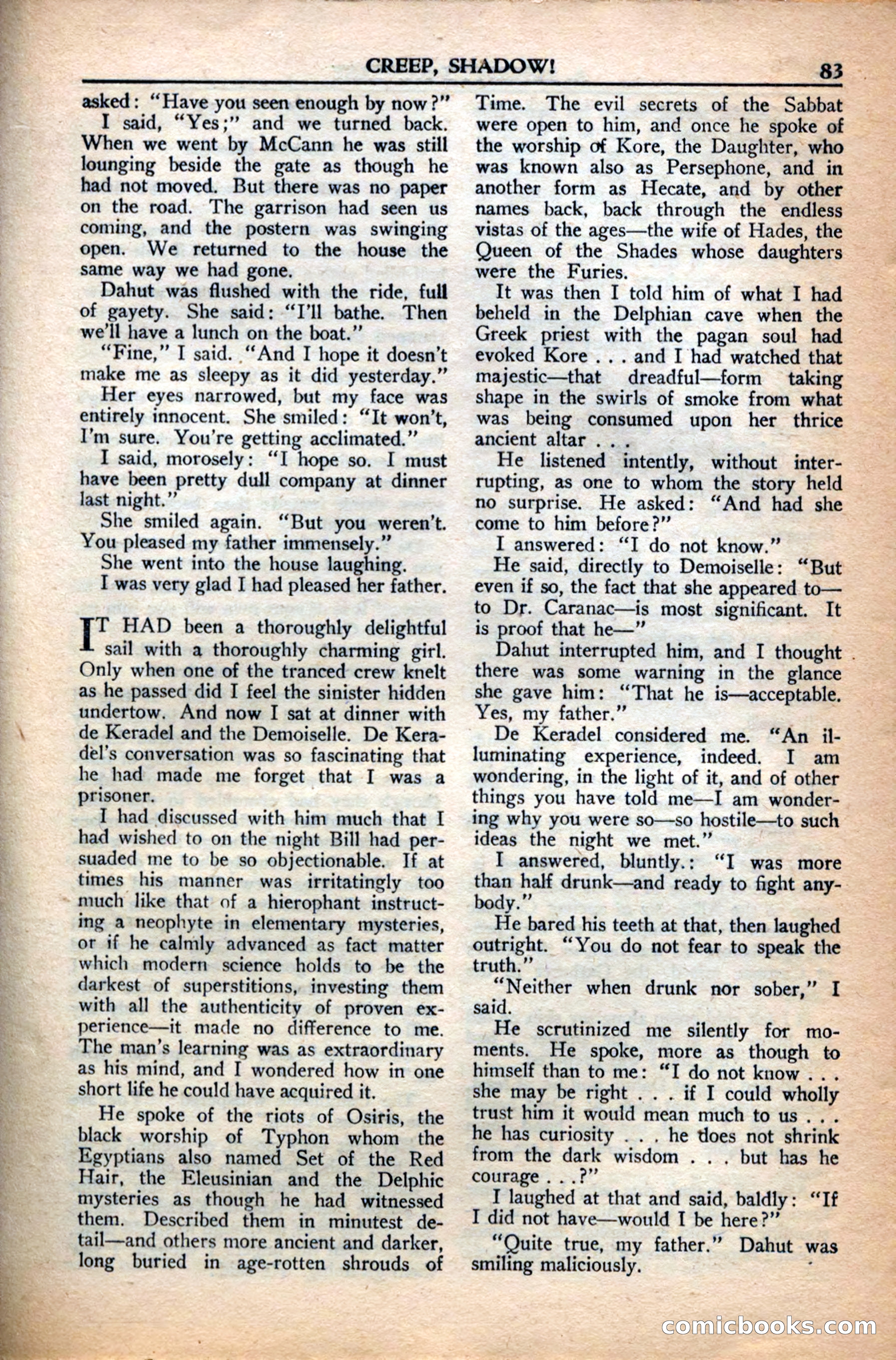 A. Merritt's Fantasy Magazine, December 1949 — page 83 of 132